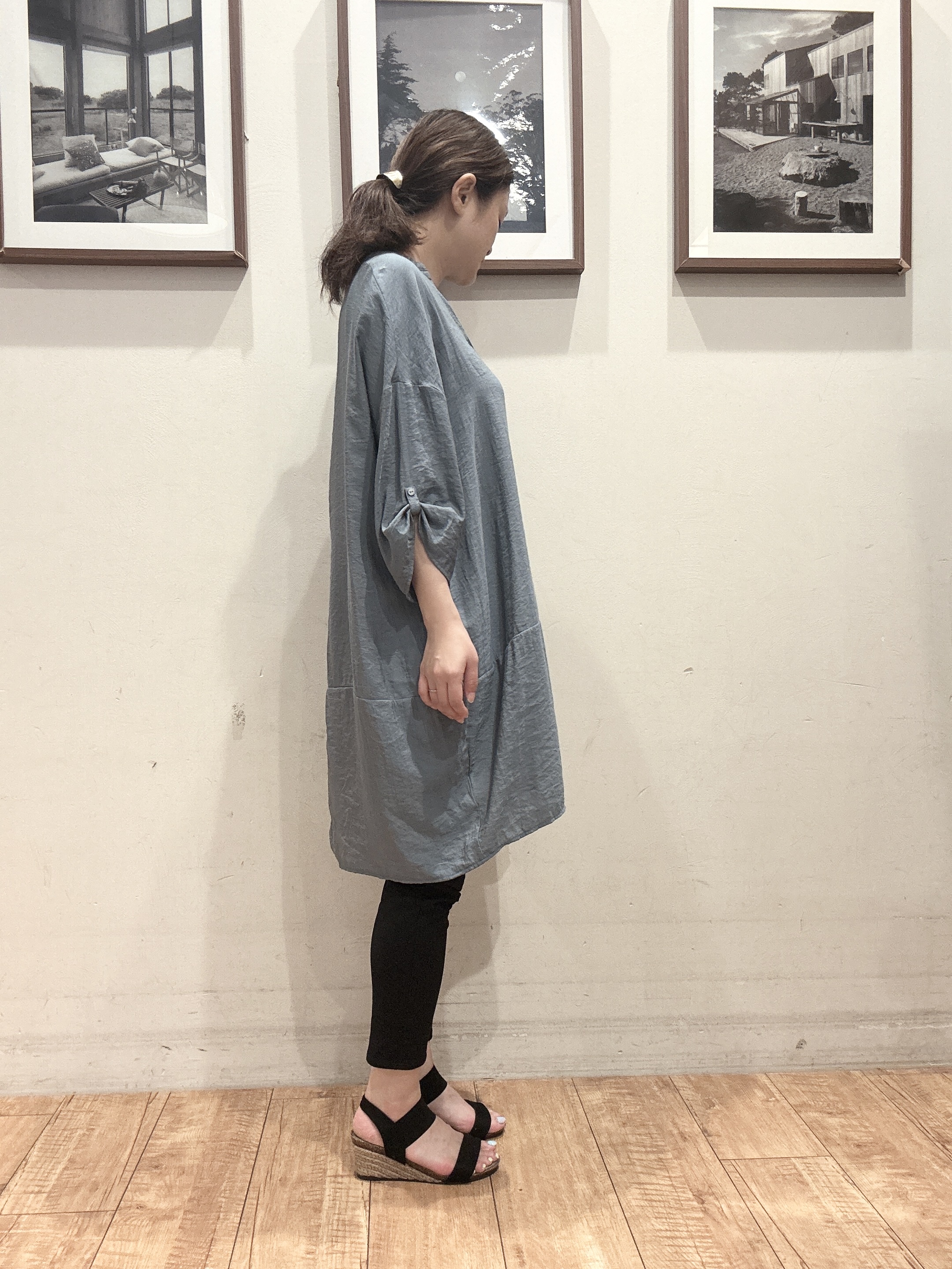 ユウキさんの「SHOO･LA･RUE｜【S-LL/洗濯後しわになりにくい】ゆるっと体型カバー 7分袖コクーンチュニック」を使ったコーディネート