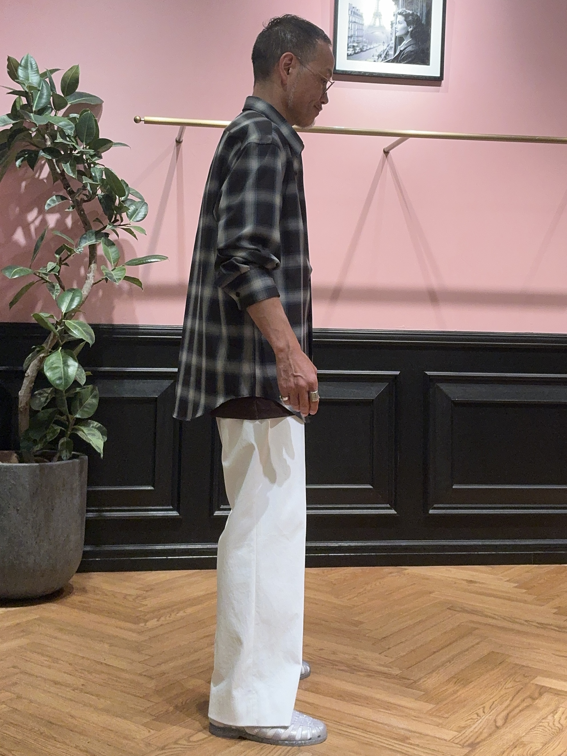 torigoeさんの「DRESSTERIOR｜【日本製】オンブレーチェックシャツ」を使ったコーディネート