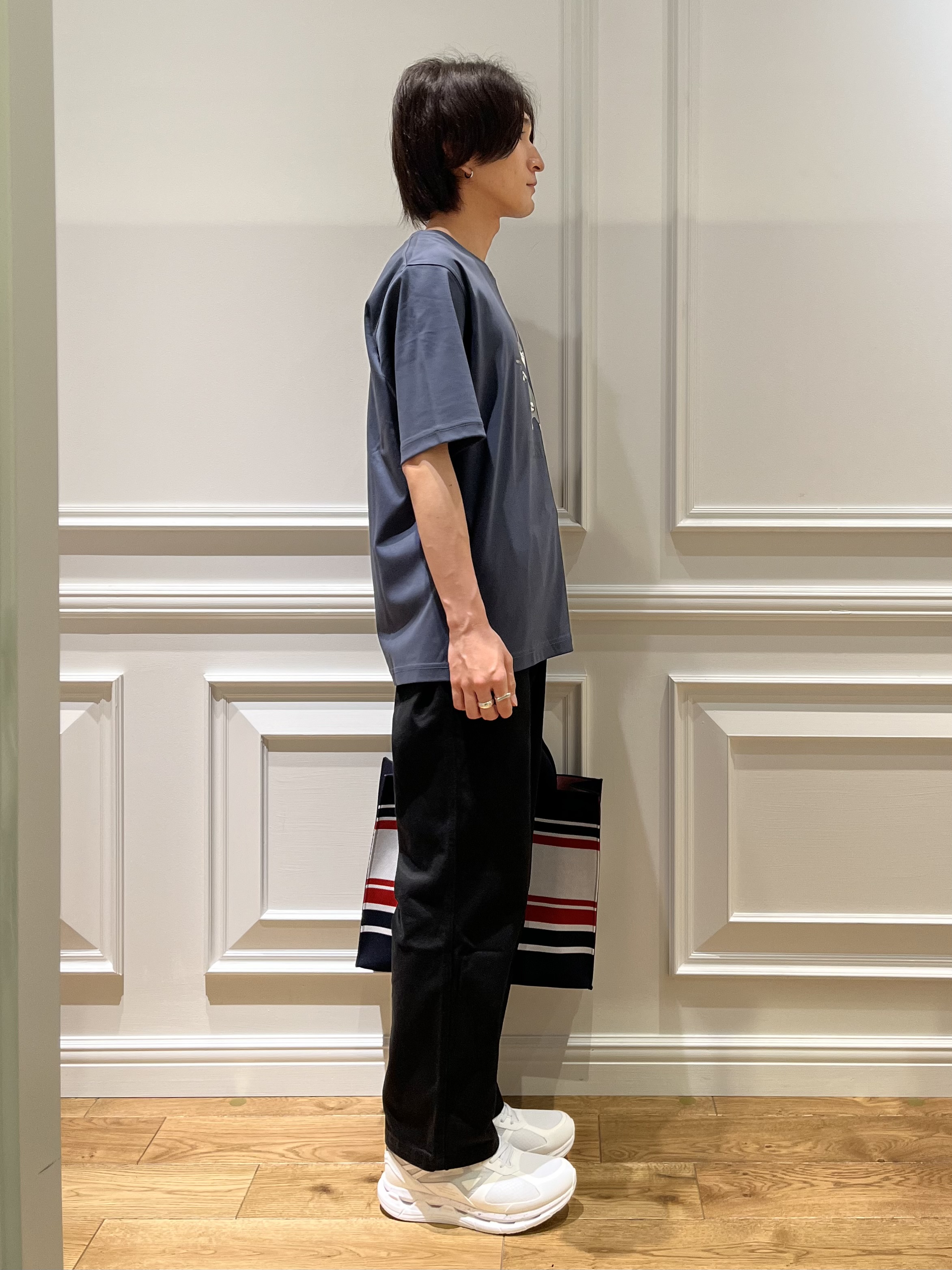 Watanabeさんの「DRESSTERIOR｜【接触冷感／抗菌防臭／消臭】ICE CLEAR COTTON ガンラビットTシャツ」を使ったコーディネート