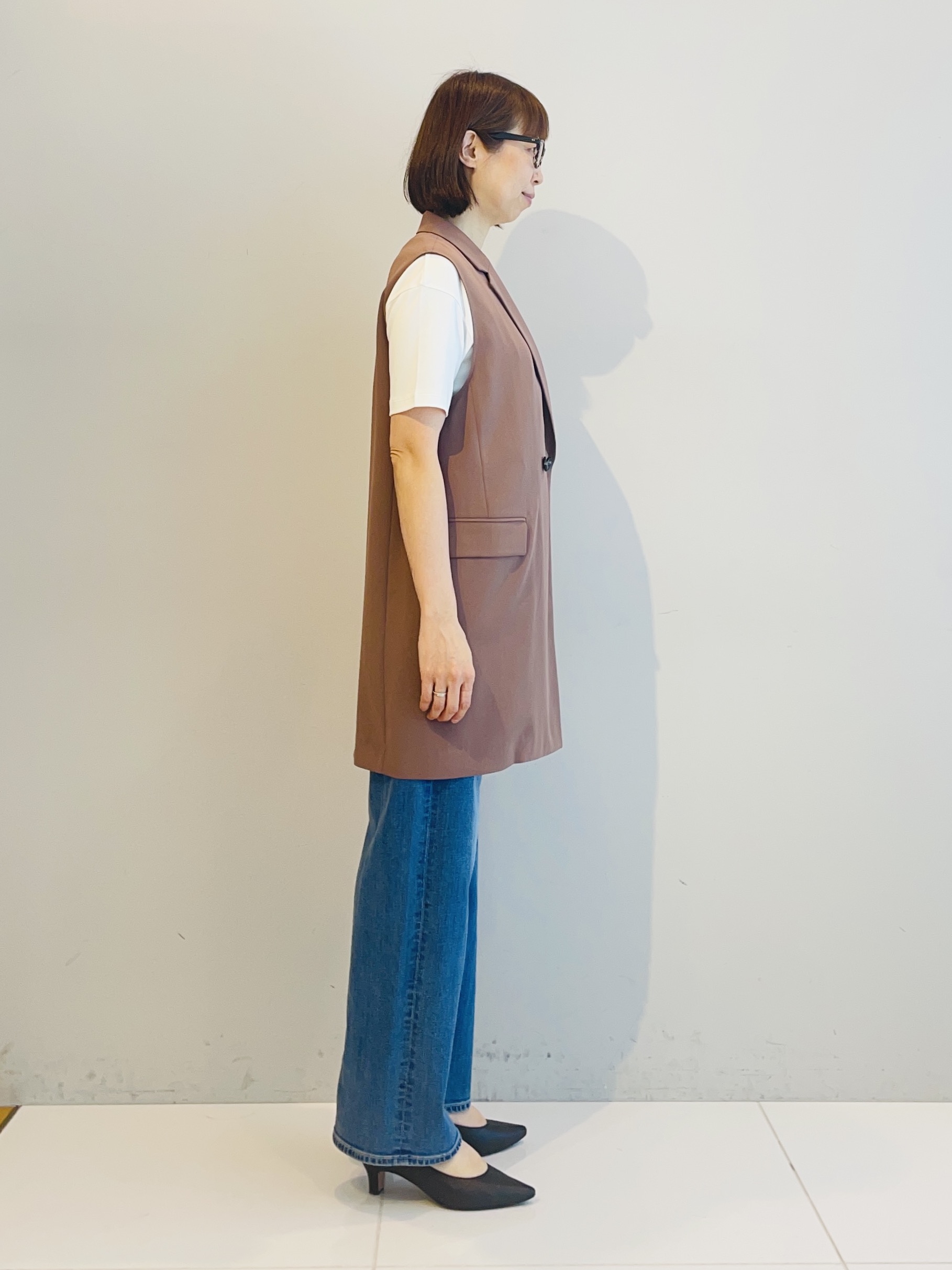 murayamaさんの「INDIVI｜【UVケア／選べるグラフィック】スムースジャージTシャツ」を使ったコーディネート