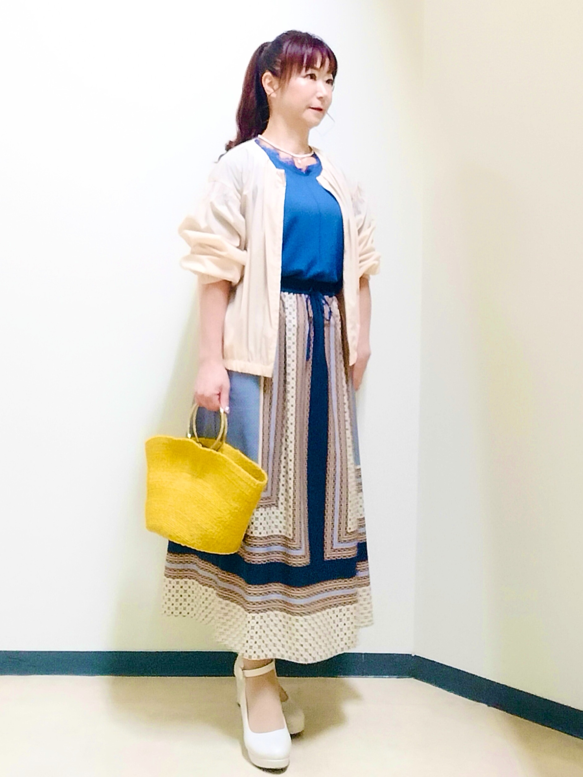 花さんの「Reflect｜フロントファスナーシアーブルゾン」を使ったコーディネート