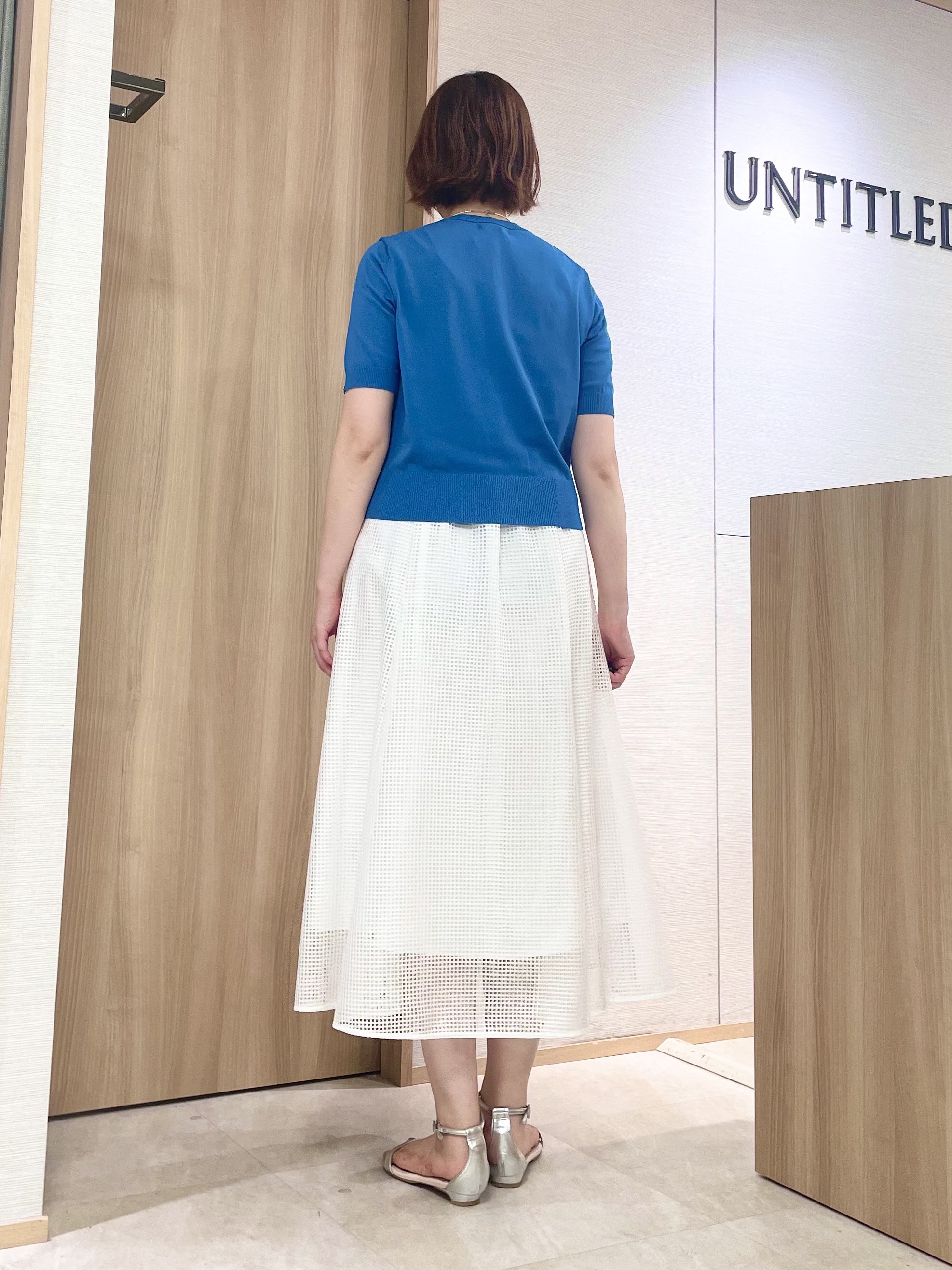 aliceさんの「UNTITLED｜【すっきり秋羽織り/前開きボタン】ドライタッチ5分袖カーディガン」を使ったコーディネート