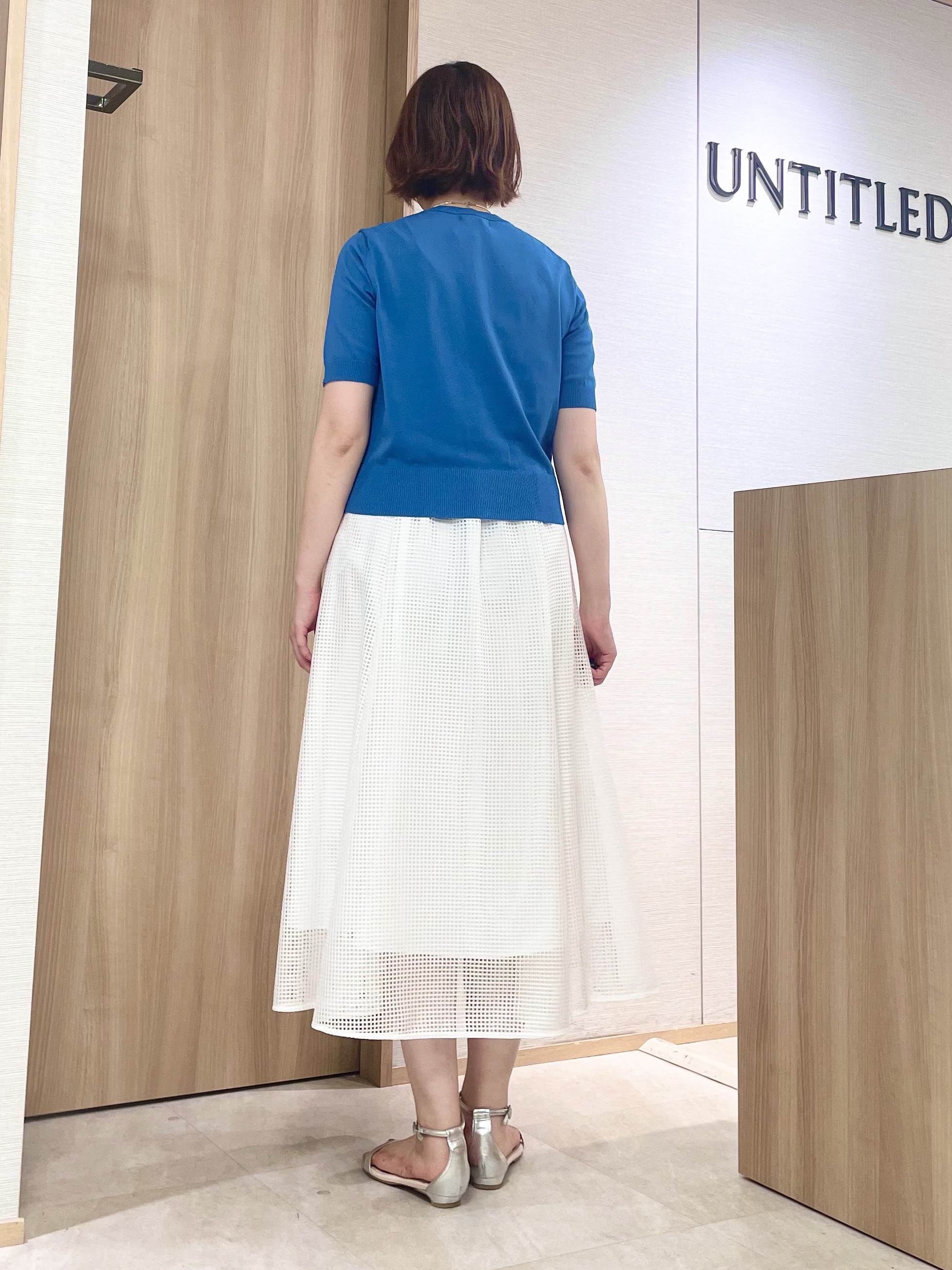 aliceさんの「UNTITLED｜【すっきり秋羽織り/前開きボタン】ドライタッチ5分袖カーディガン」を使ったコーディネート