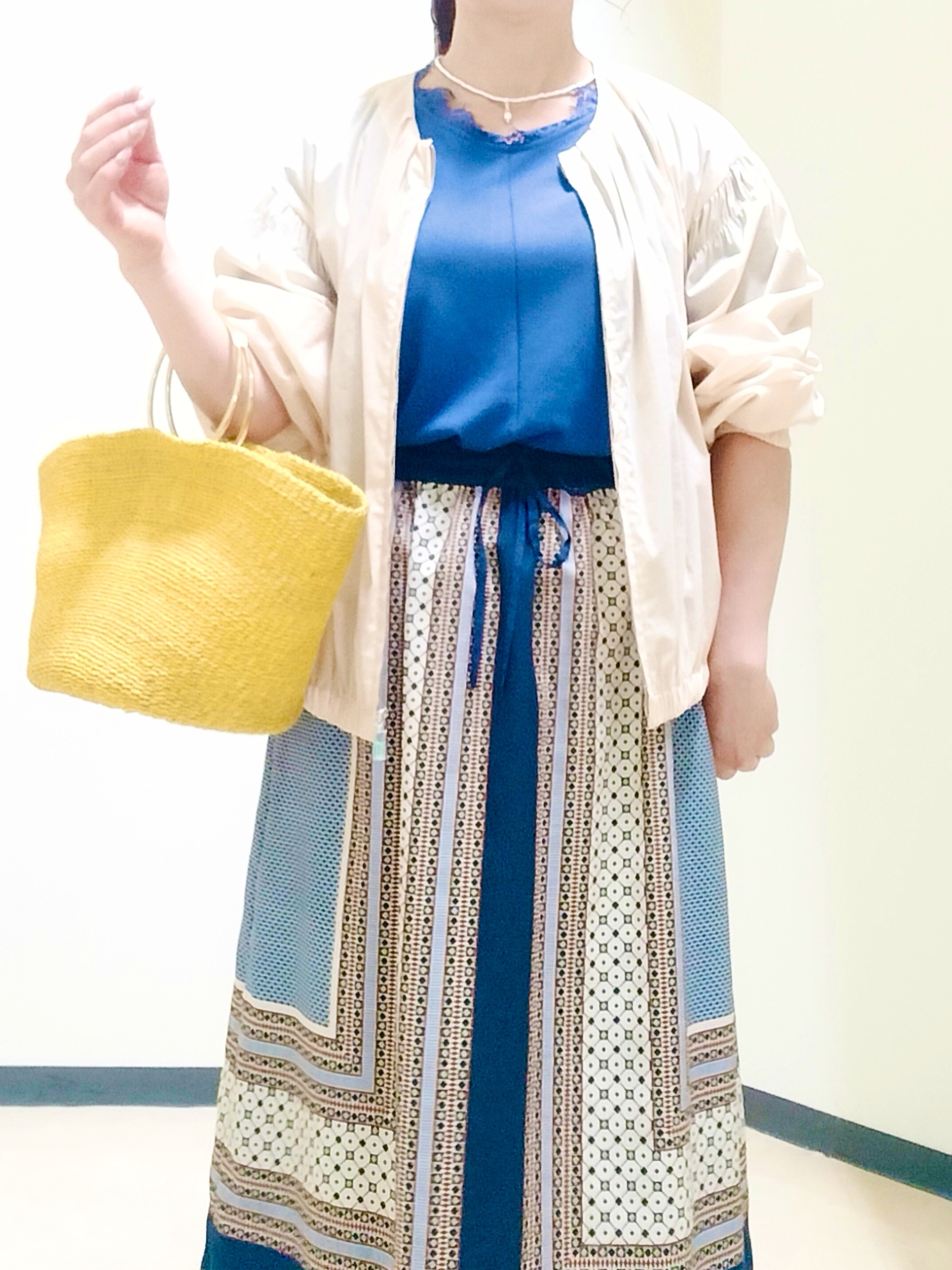 花さんの「Reflect｜フロントファスナーシアーブルゾン」を使ったコーディネート