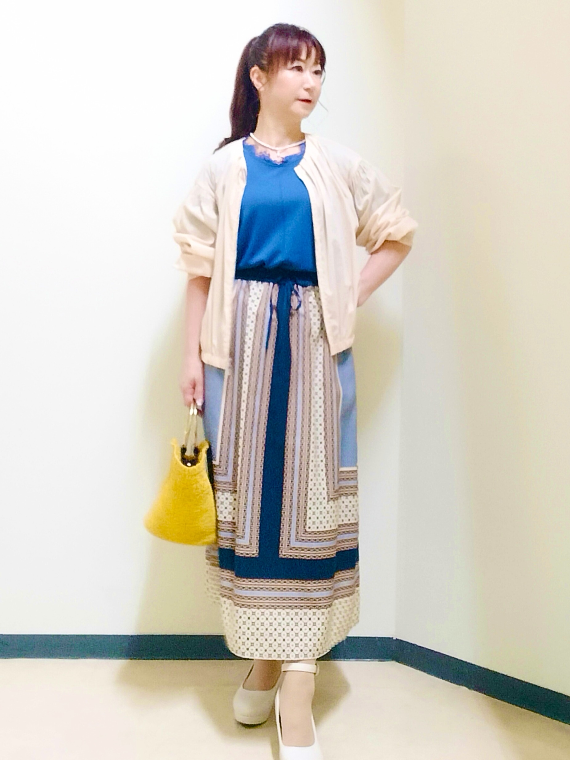花さんの「Reflect｜フロントファスナーシアーブルゾン」を使ったコーディネート