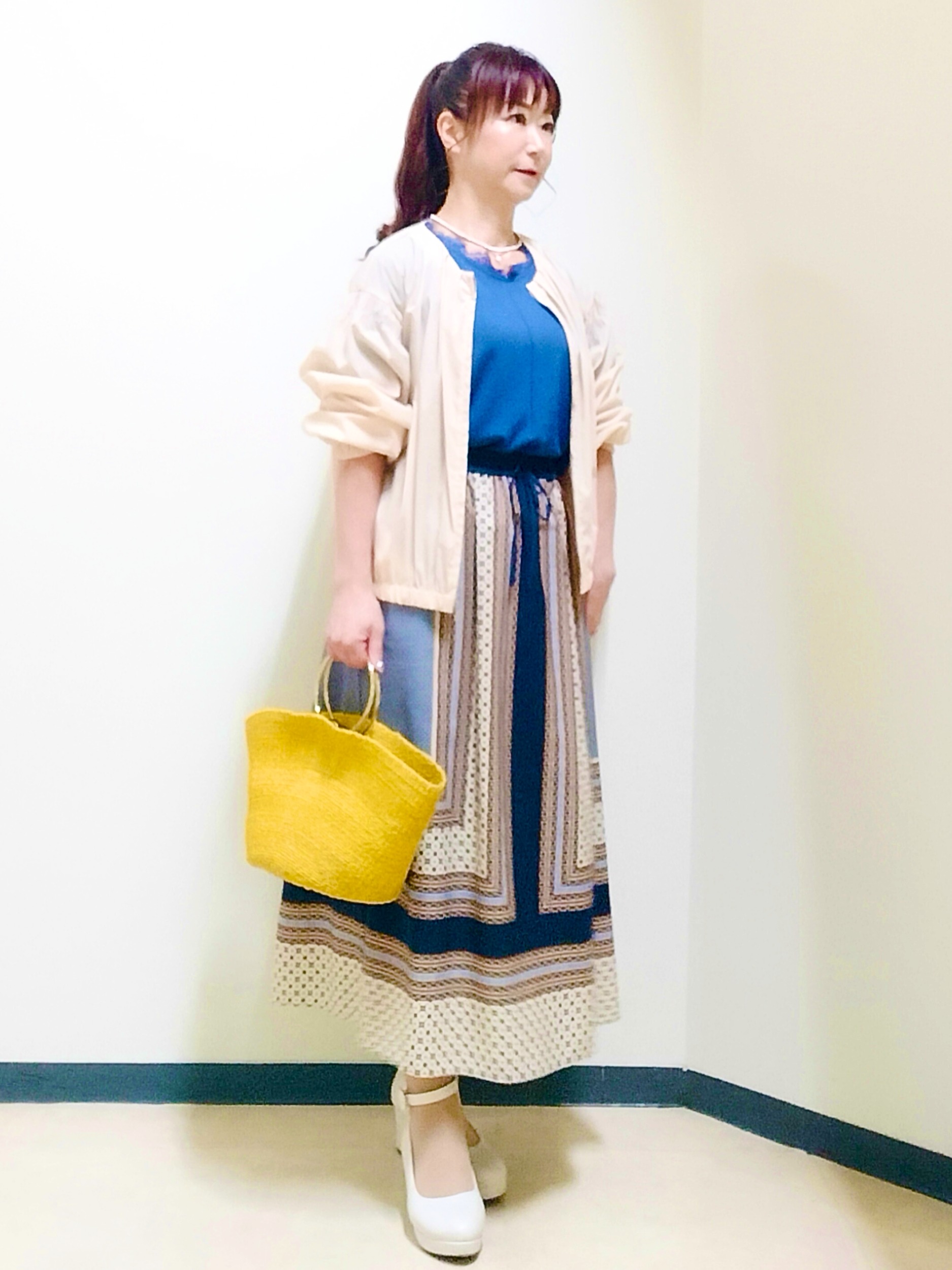 花さんの「Reflect｜フロントファスナーシアーブルゾン」を使ったコーディネート