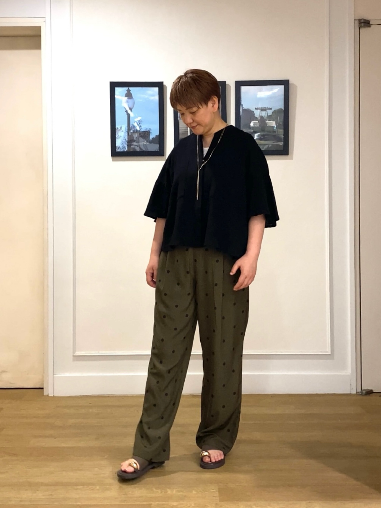 Hiroさんの「Dessin｜フレアスリーブ スキッパーブラウス」を使ったコーディネート