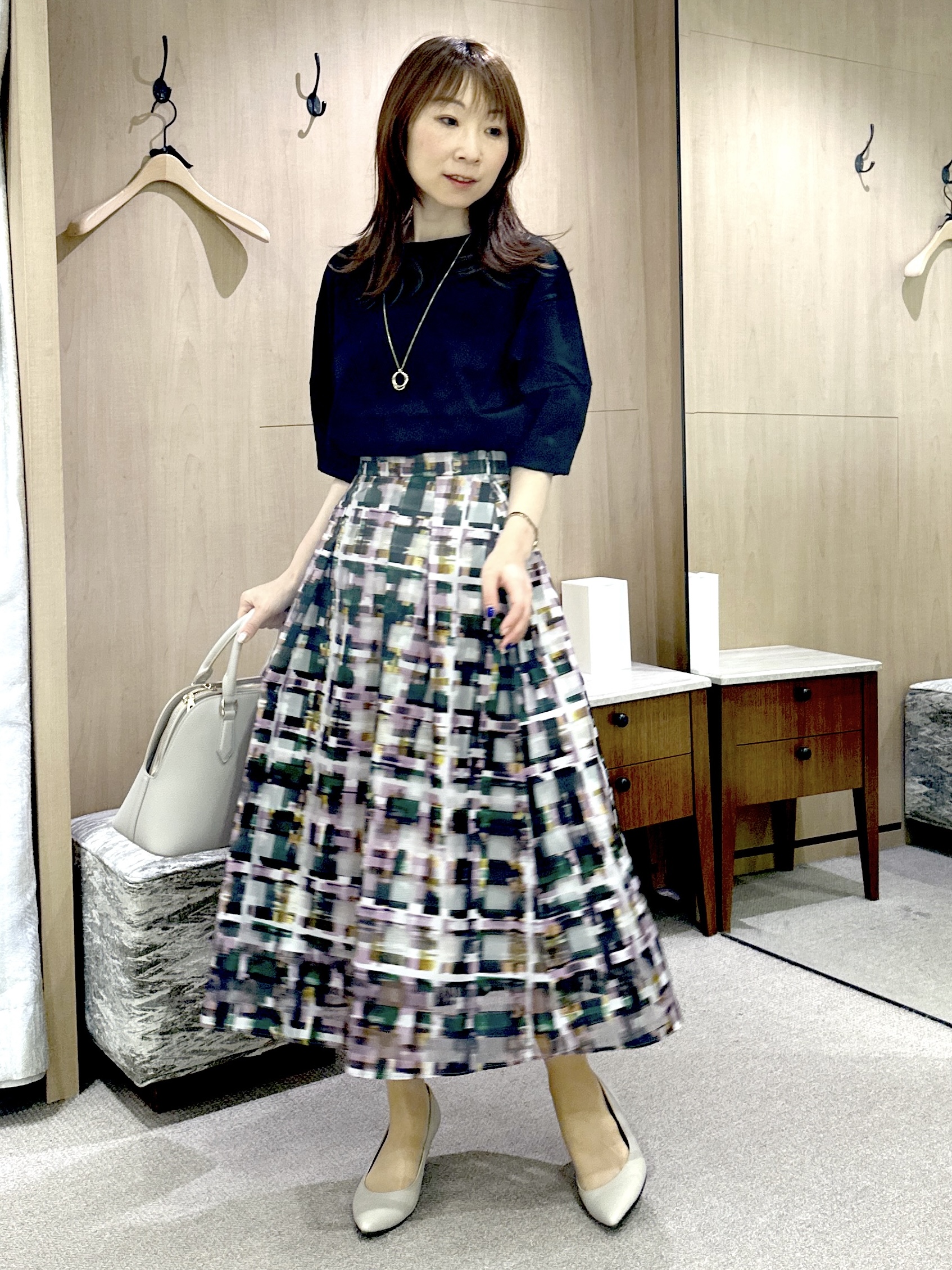 Miwaさんの「UNTITLED｜【汗染み防止/接触冷感】ランタンスリーブプルオーバー」を使ったコーディネート