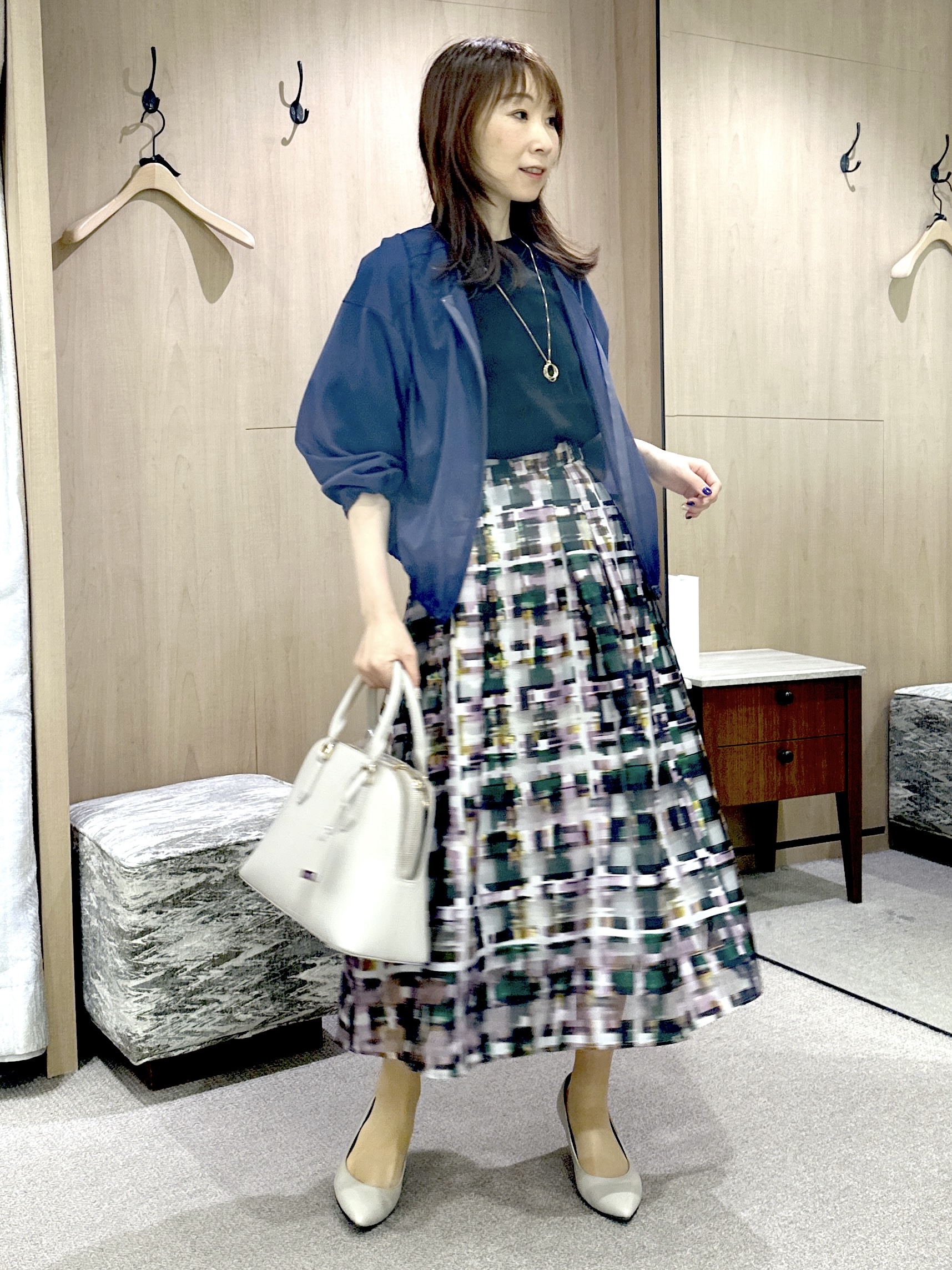 Miwaさんの「UNTITLED｜【汗染み防止/接触冷感】ランタンスリーブプルオーバー」を使ったコーディネート