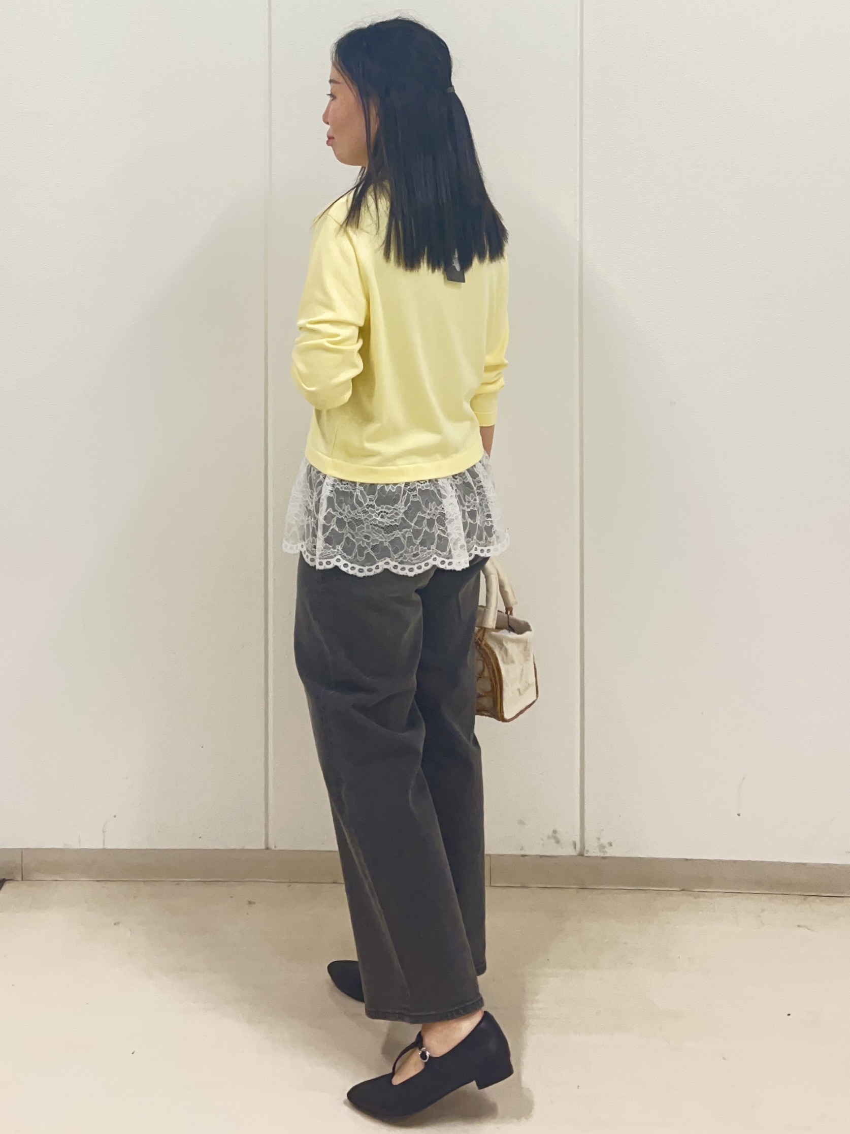 Rihoさんの「Reflect｜【手洗い可】レースデザインニットカーディガン」を使ったコーディネート