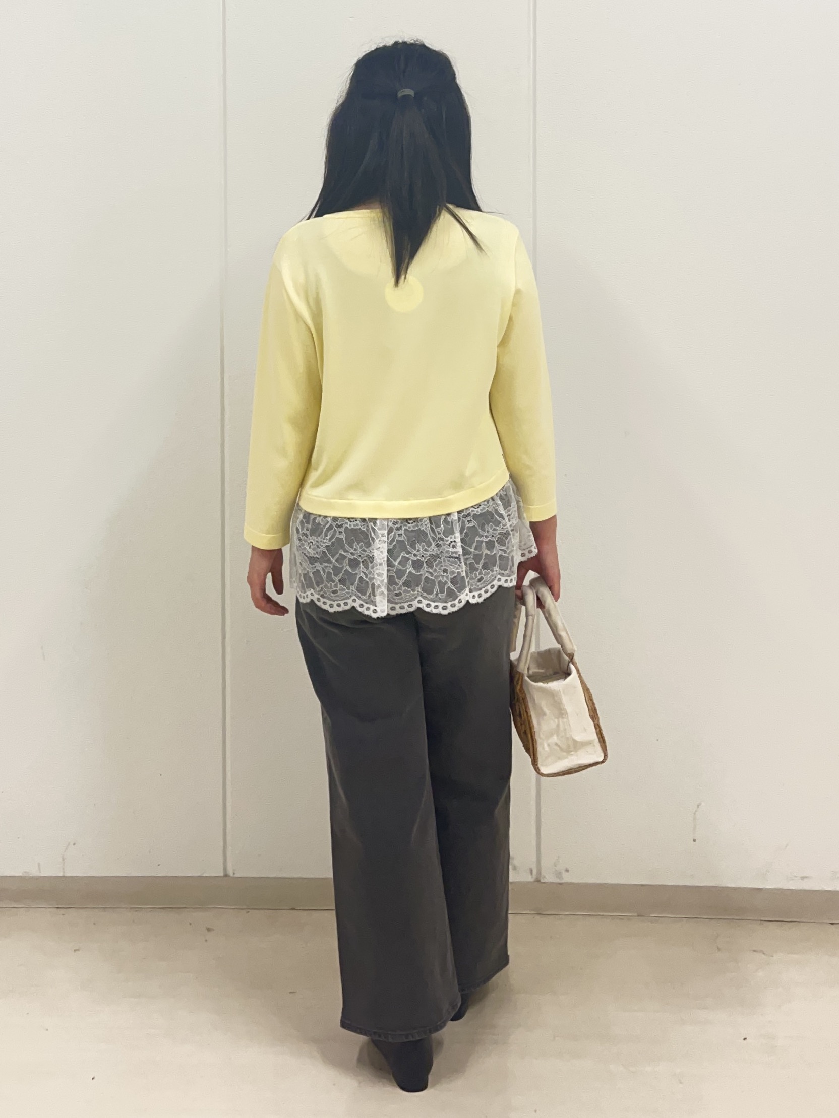 Rihoさんの「Reflect｜【手洗い可】レースデザインニットカーディガン」を使ったコーディネート