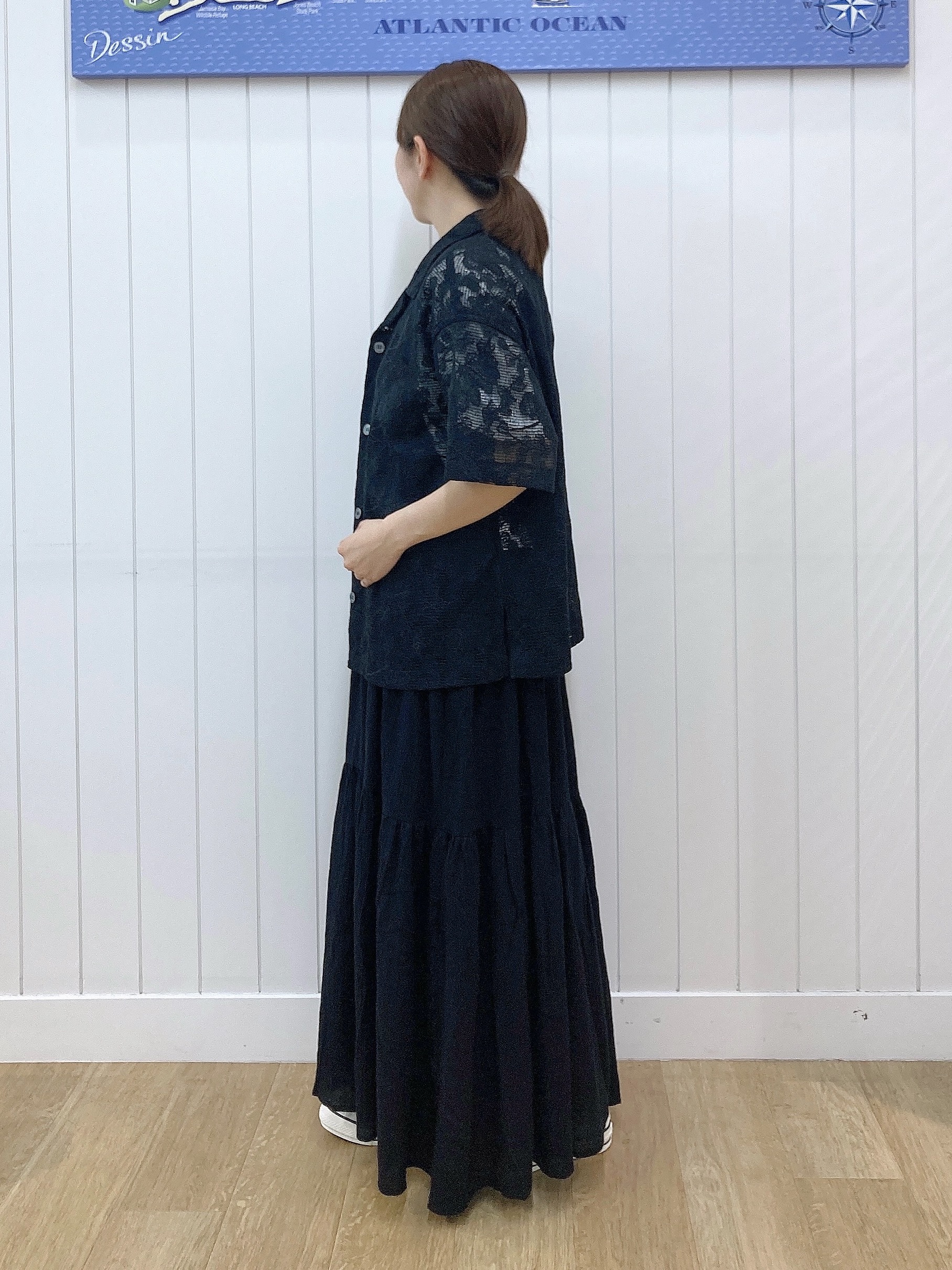 yoshiさんの「Dessin｜カラミレース 開襟シャツ」を使ったコーディネート