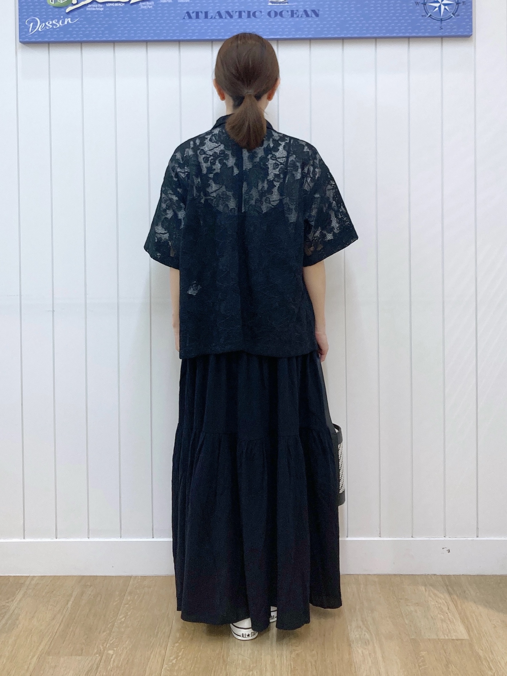 yoshiさんの「Dessin｜カラミレース 開襟シャツ」を使ったコーディネート