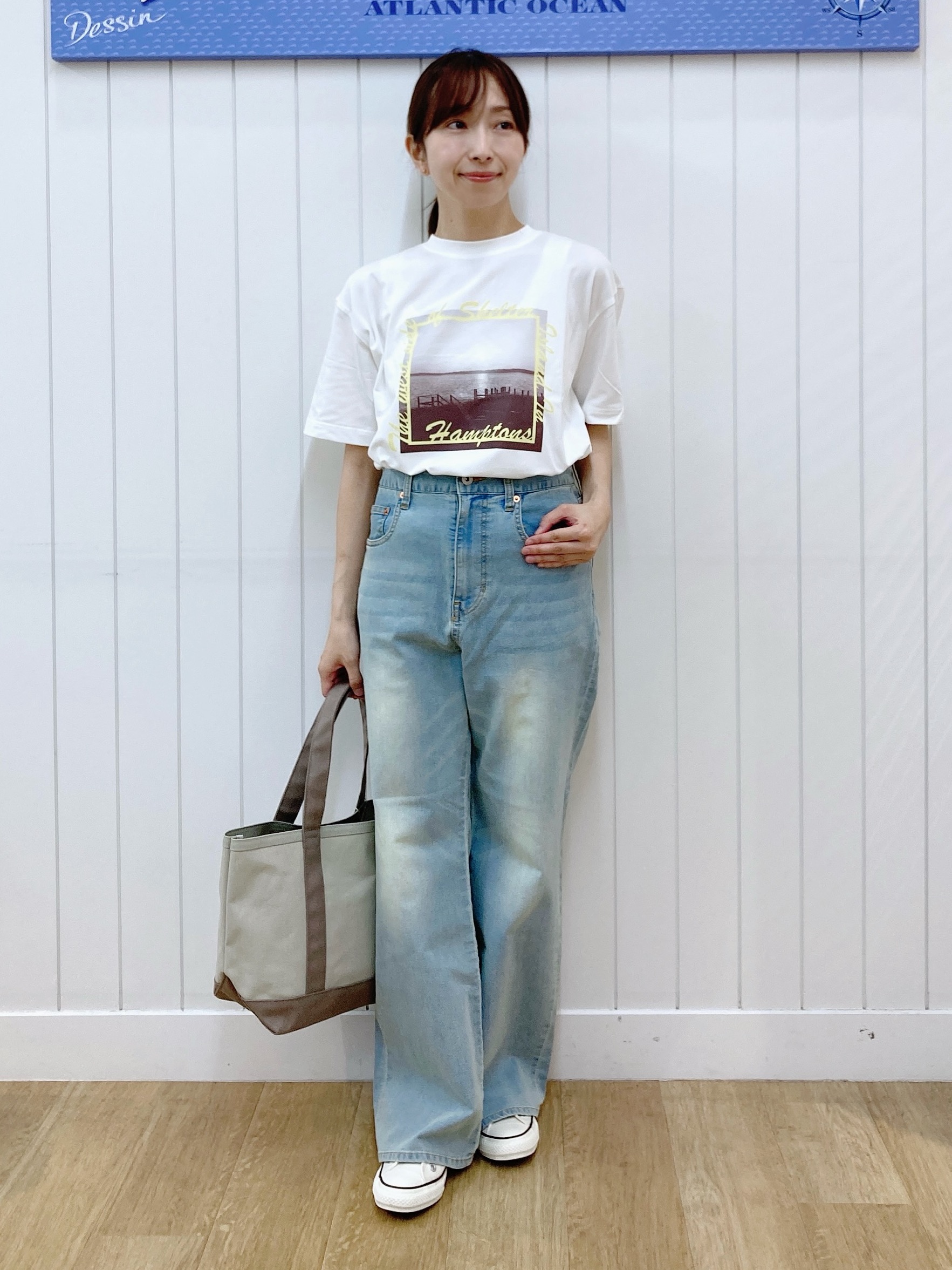 yoshiさんの「Dessin｜ドルマンスリーブ シアーシャツブルゾン」を使ったコーディネート