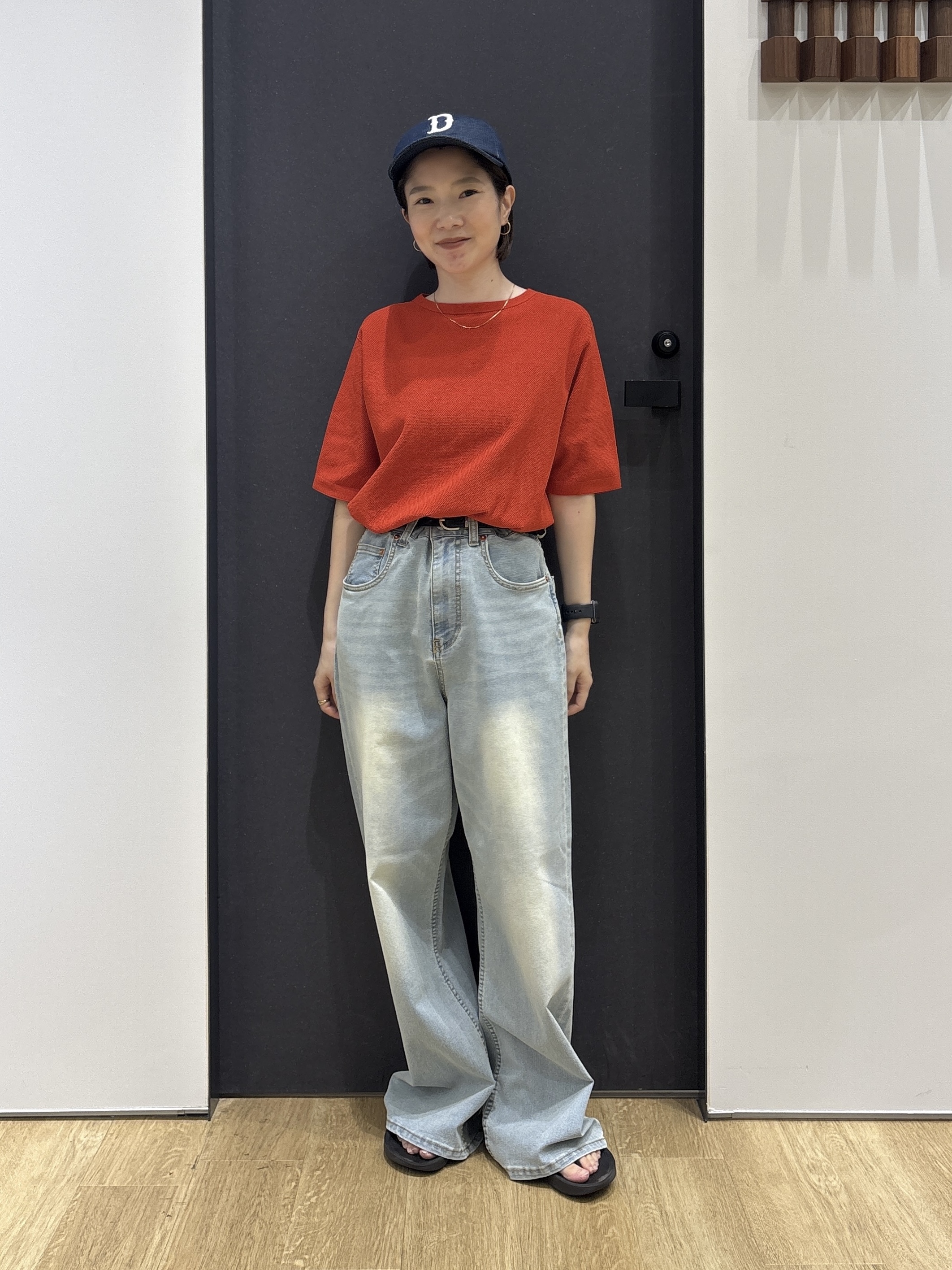 risaさんの「Dessin｜ドライタッチ カノコニット」を使ったコーディネート