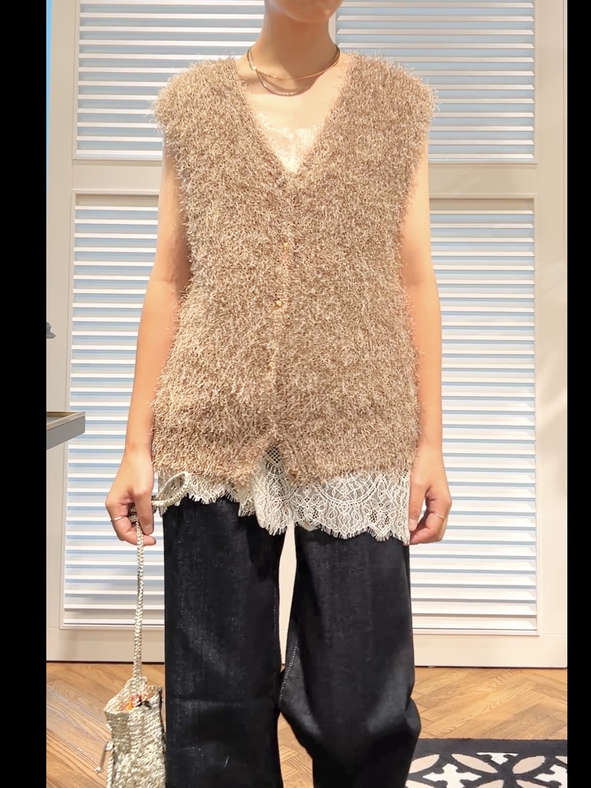 OCHIAIさんの「DRESSTERIOR｜フェザーヤーン2WAYニットプルオーバー」を使ったコーディネート