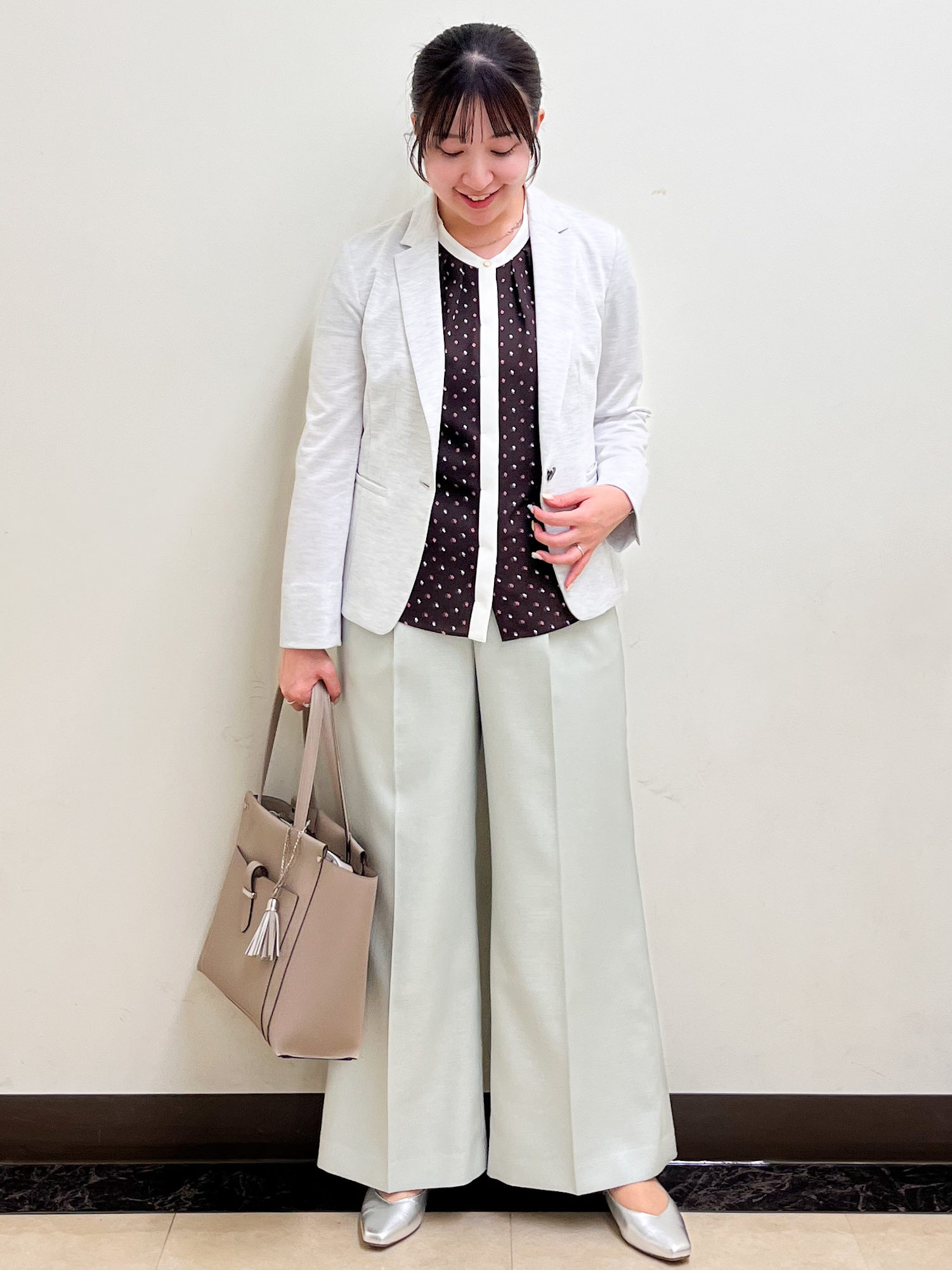 mikikoさんの「Reflect｜【SS-4Lサイズ／UVカット／接触冷感】匠ジャケット／ベーシックテーラード」を使ったコーディネート