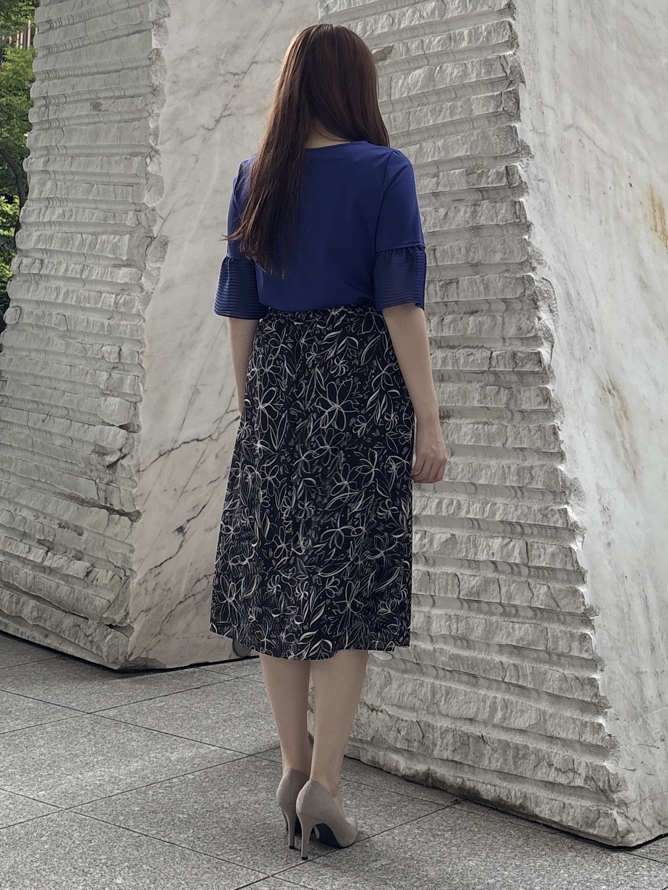 sayaさんの「COUP DE CHANCE｜【5分袖／日本製／接触冷感】異素材ドッキングカットソー」を使ったコーディネート