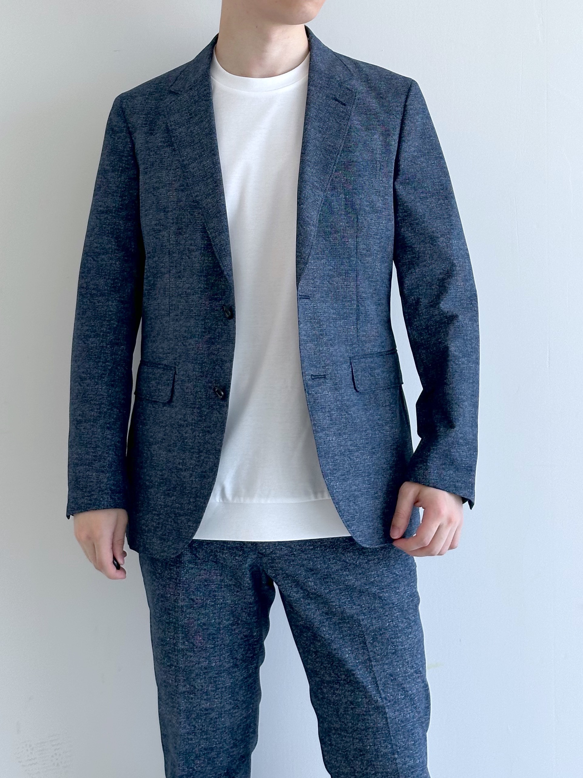 イッシーさんの「TAKEO KIKUCHI｜【抗菌防臭】COOL DOTS（R）ドビープリント ジャケット」を使ったコーディネート
