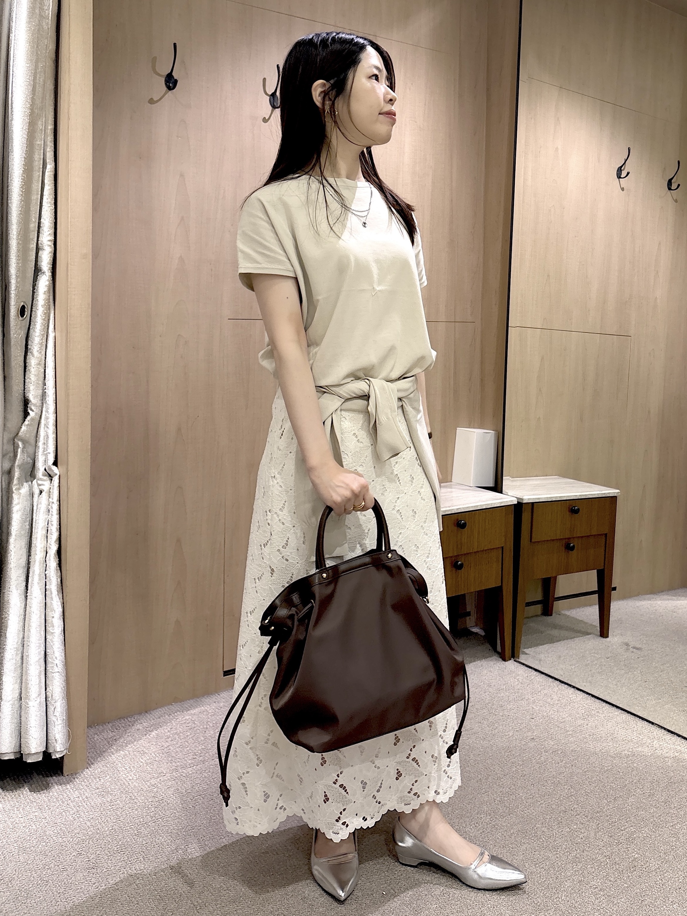 asamiさんの「UNTITLED｜【9色展開/アンサンブル可/洗える】コットンベーシックニット」を使ったコーディネート