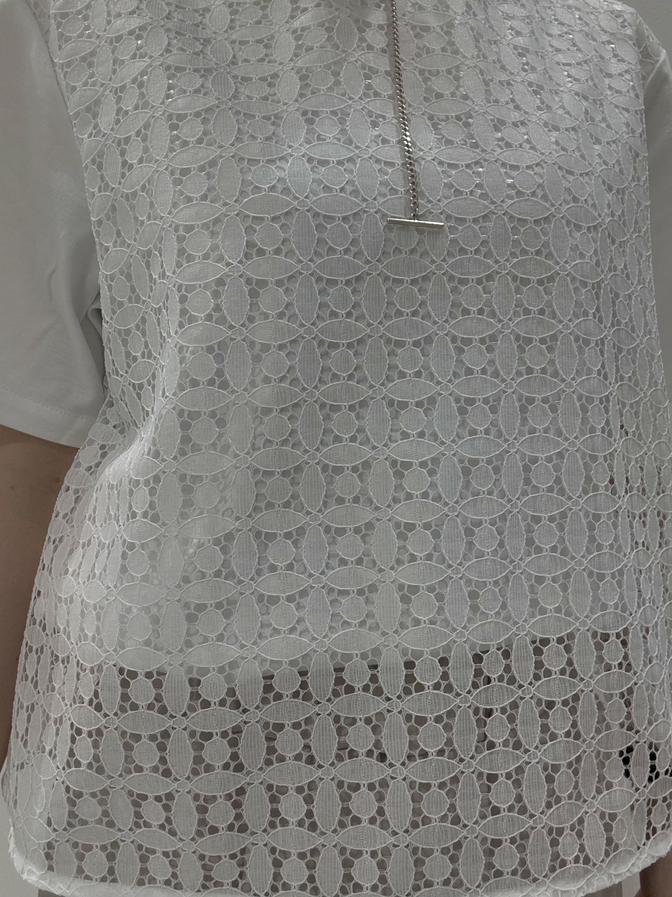 KEIKOさんの「INDIVI｜【洗える】レイヤード風レースコンビTシャツ」を使ったコーディネート