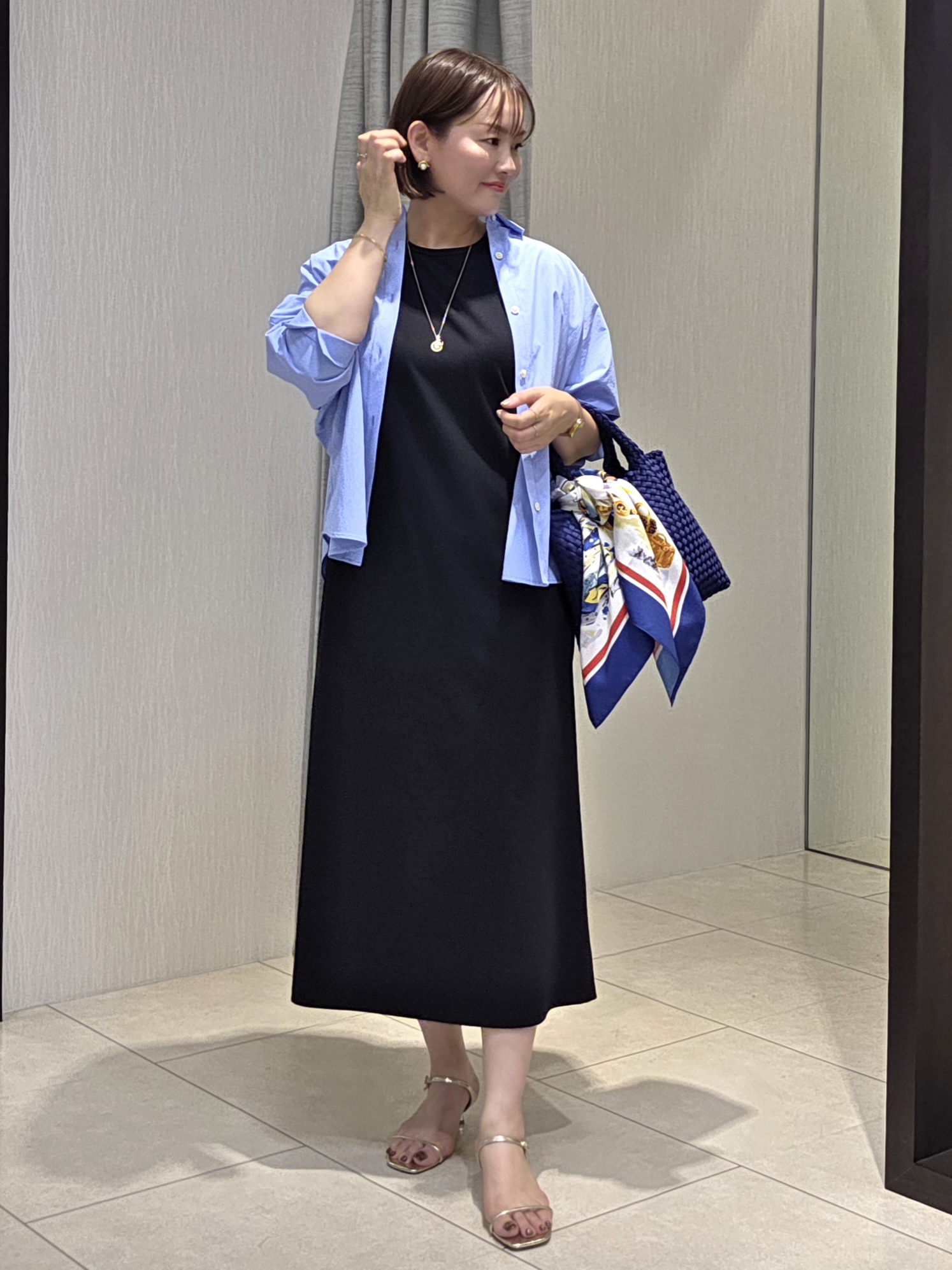 naokoさんの「UNTITLED｜【接触冷感/吸水速乾/UVカット】ドルマンスリーブシャツ」を使ったコーディネート