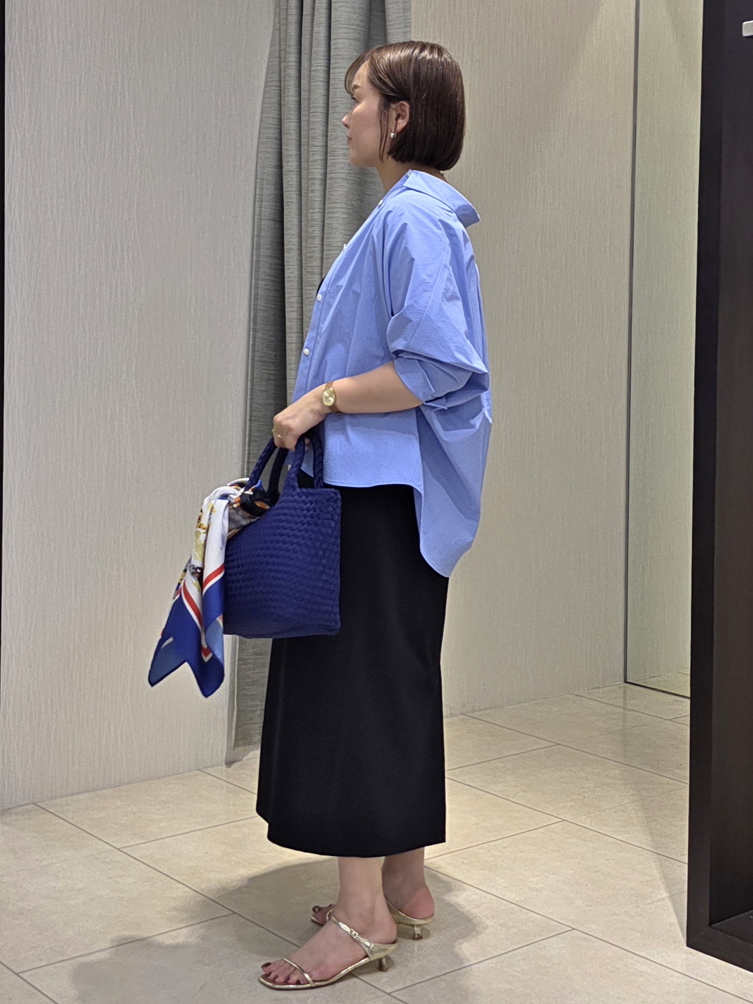 naokoさんの「UNTITLED｜【接触冷感/吸水速乾/UVカット】ドルマンスリーブシャツ」を使ったコーディネート