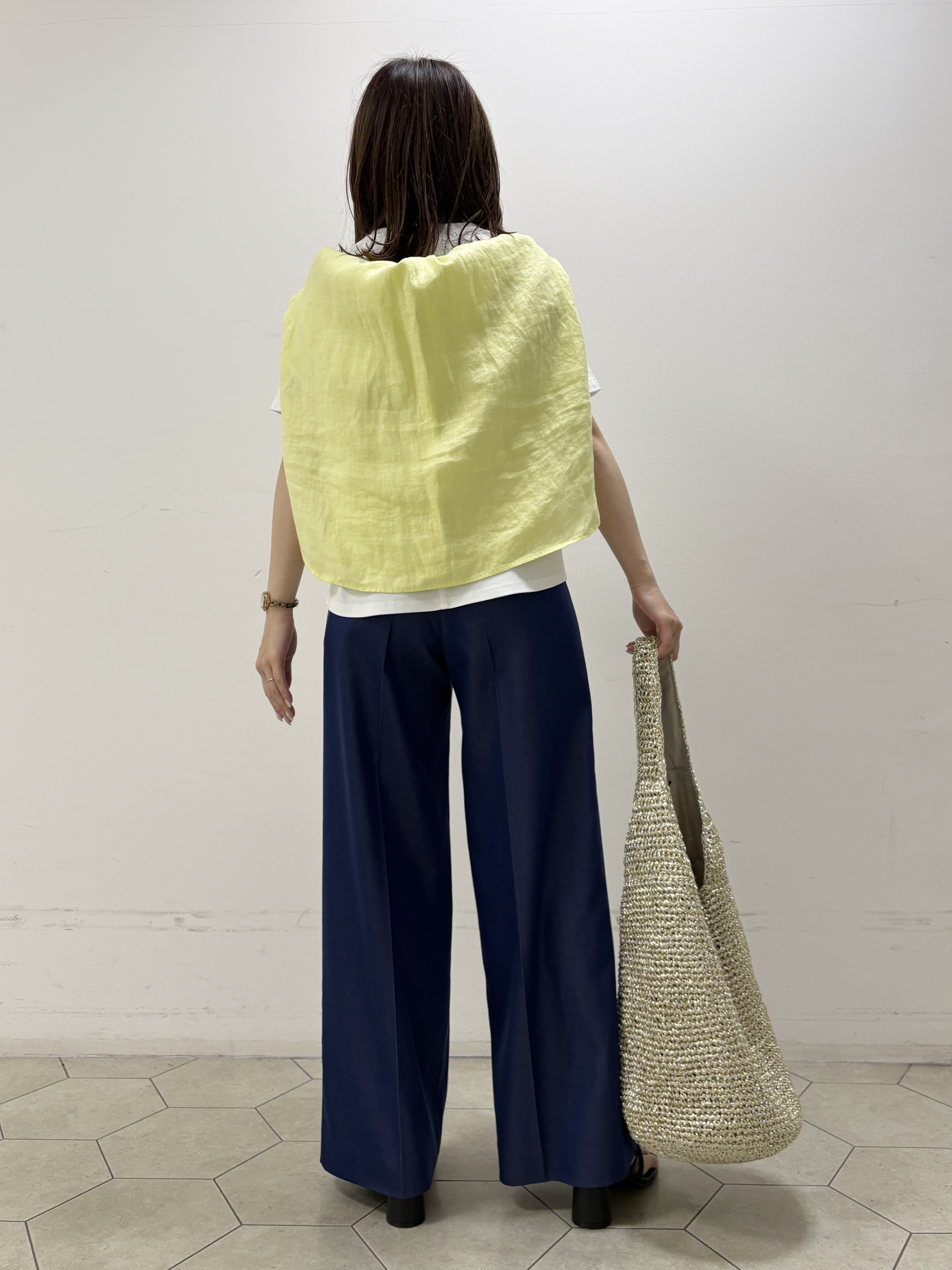 kahoさんの「INDIVI｜【洗える】レイヤード風レースコンビTシャツ」を使ったコーディネート
