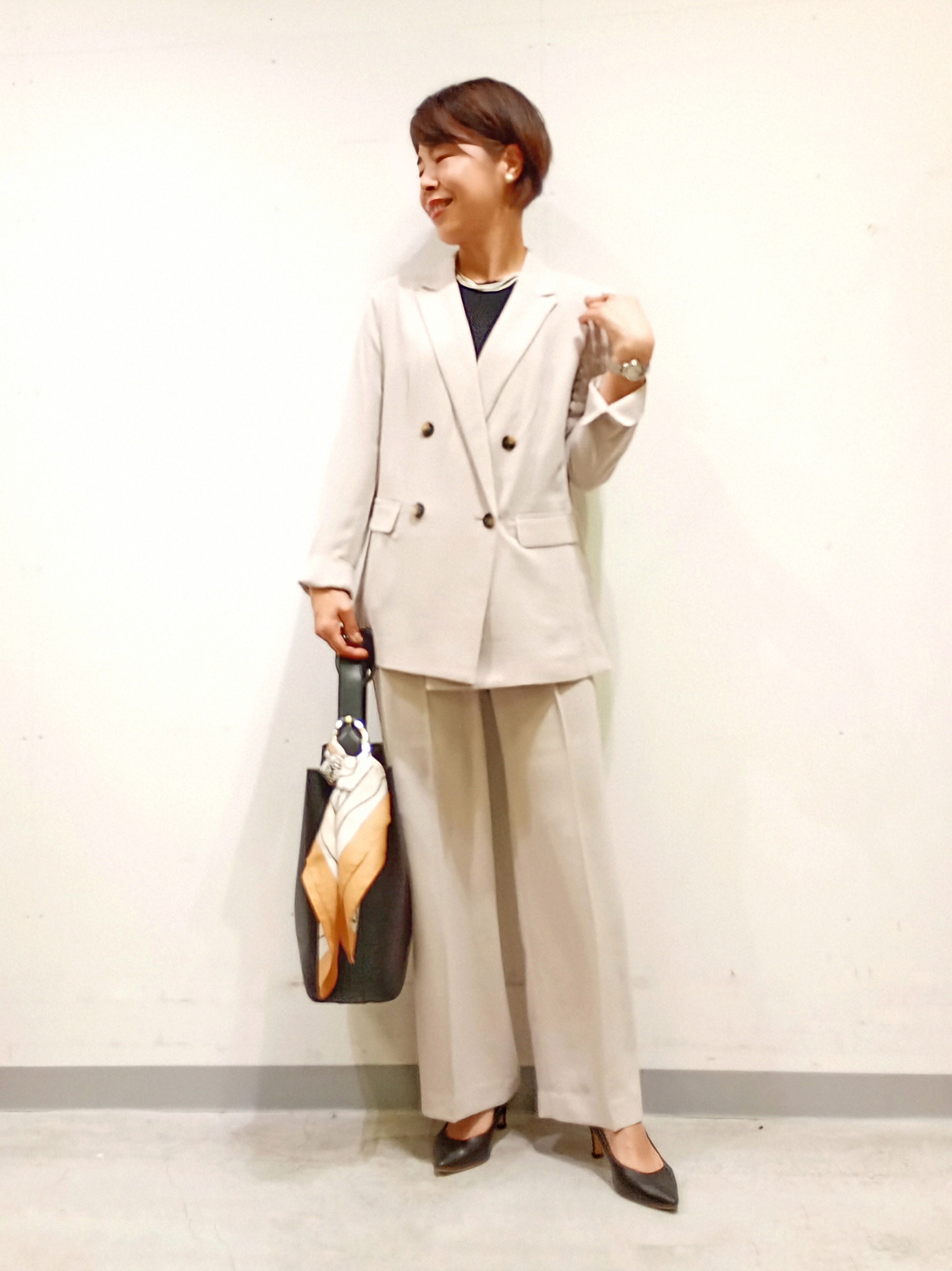 Kさんの「INDIVI｜【洗える／多機能／SETUP可】着る日傘ダブルジャケット」を使ったコーディネート