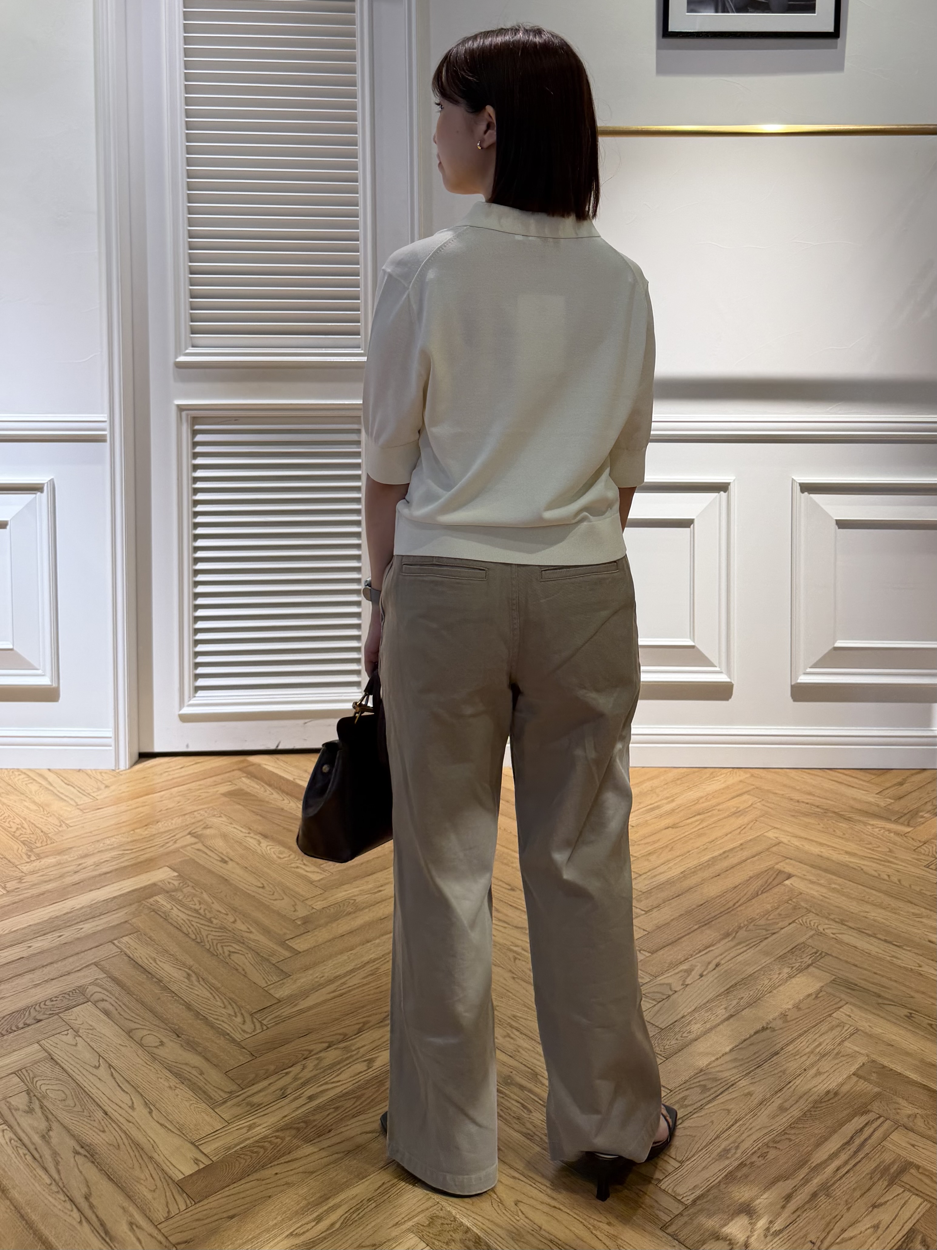 つじ まこさんの「DRESSTERIOR｜【接触冷感／UVカット】クールタッチ シャツカーディガン」を使ったコーディネート