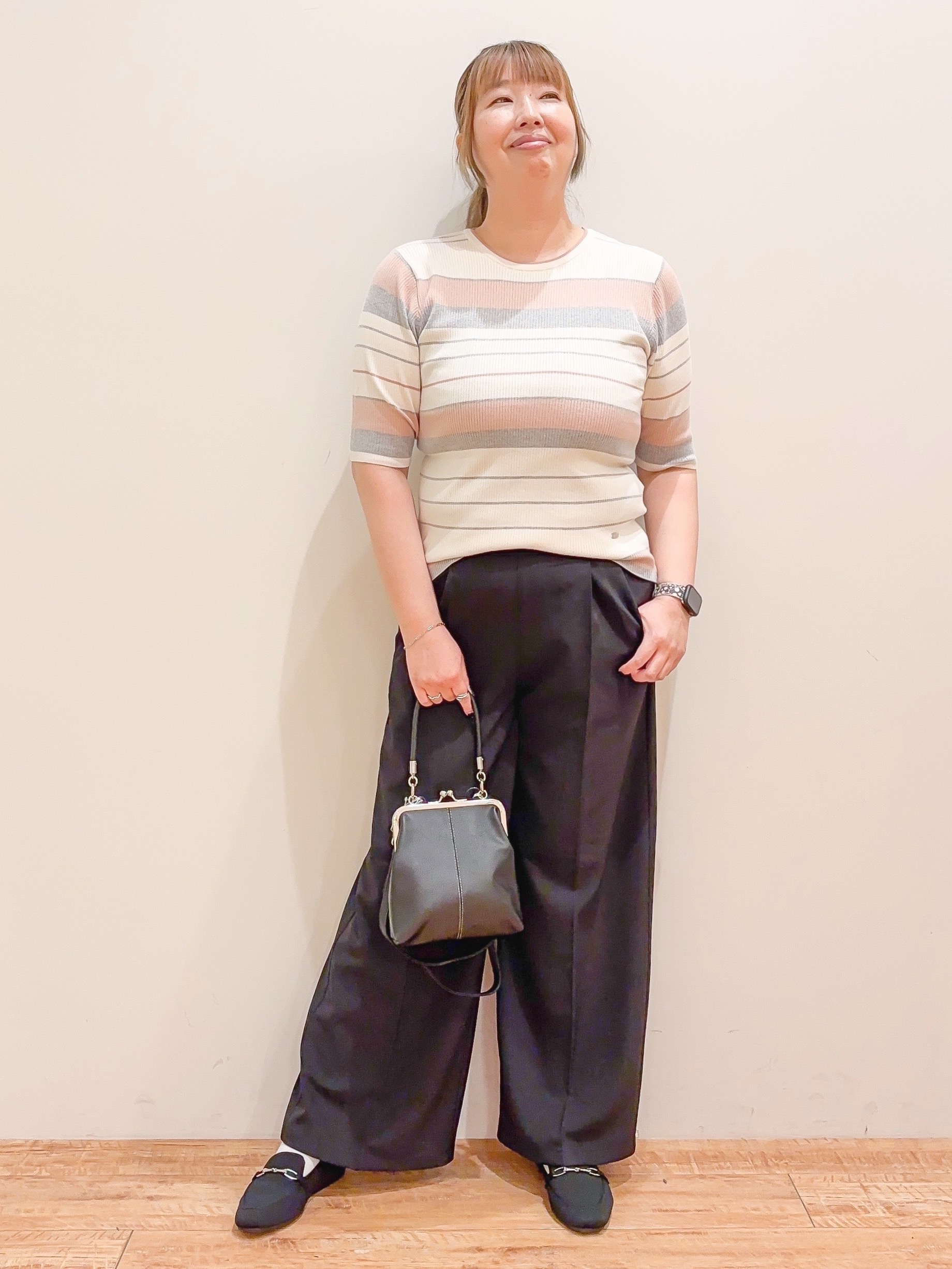 naoさんの「SHOO･LA･RUE｜【UV/体型カバー】冷房や朝晩の冷え込み対策にも さらとろ5分袖カーディガン」を使ったコーディネート