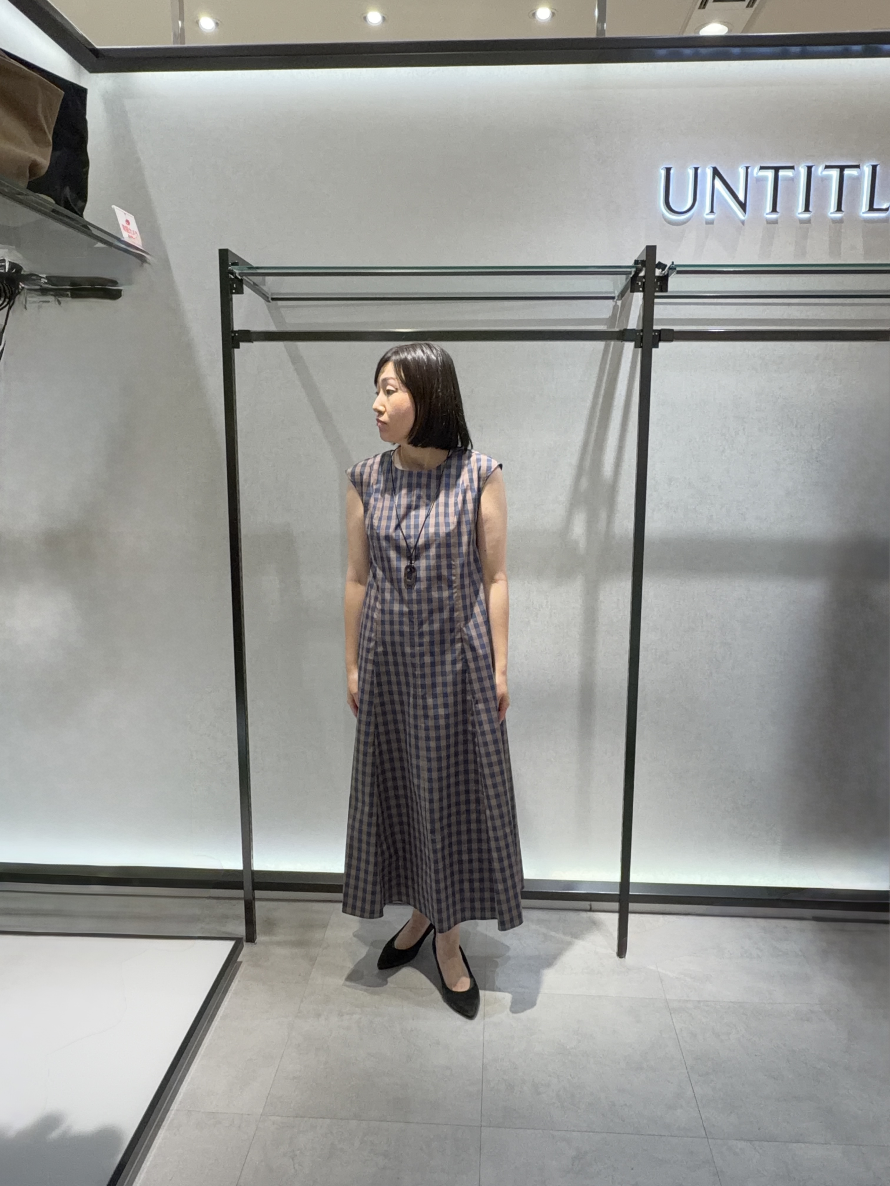 わたなべさんの「UNTITLED｜【すっきり秋羽織り/前開きボタン】ドライタッチ5分袖カーディガン」を使ったコーディネート