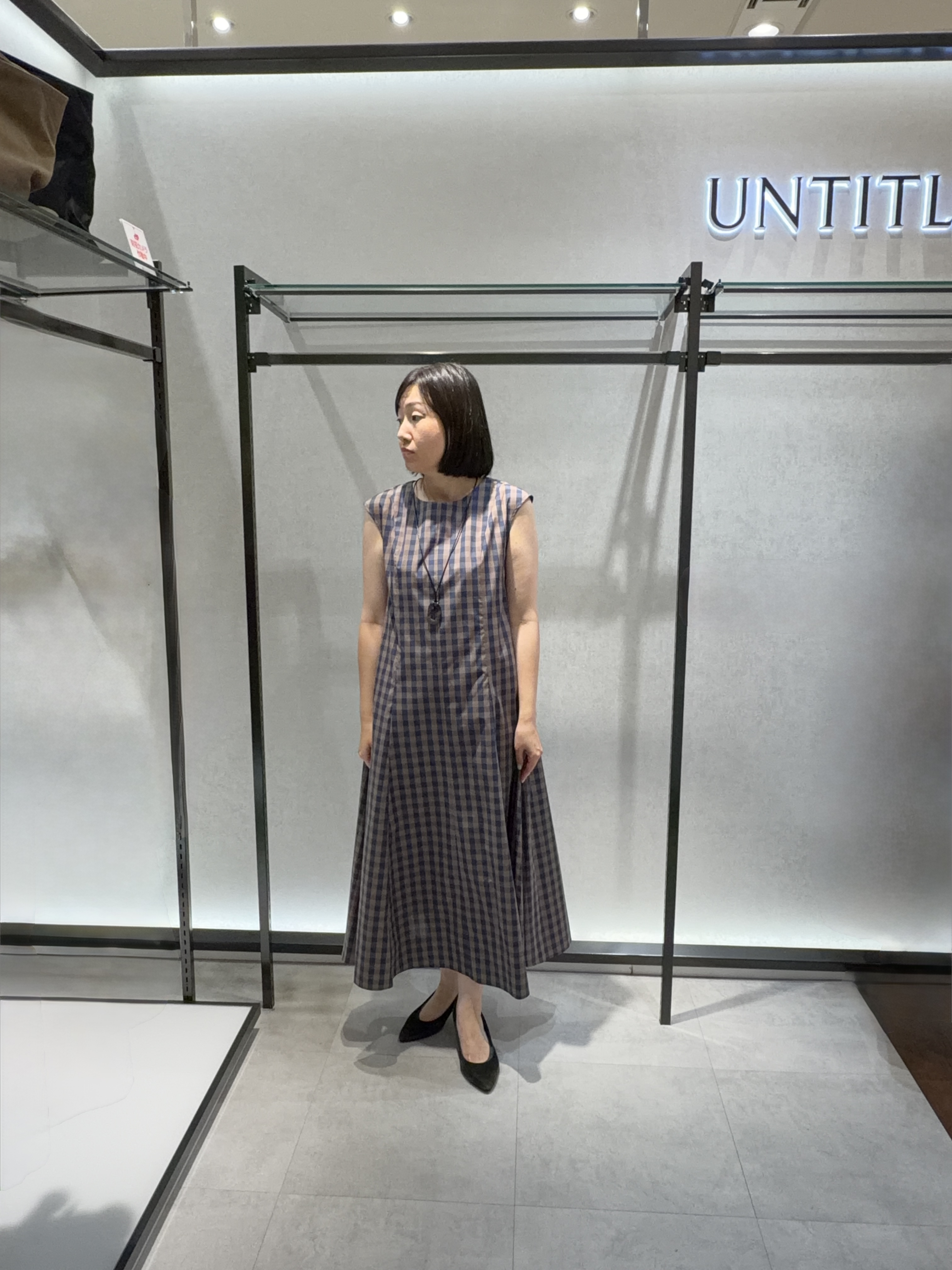 わたなべさんの「UNTITLED｜【すっきり秋羽織り/前開きボタン】ドライタッチ5分袖カーディガン」を使ったコーディネート