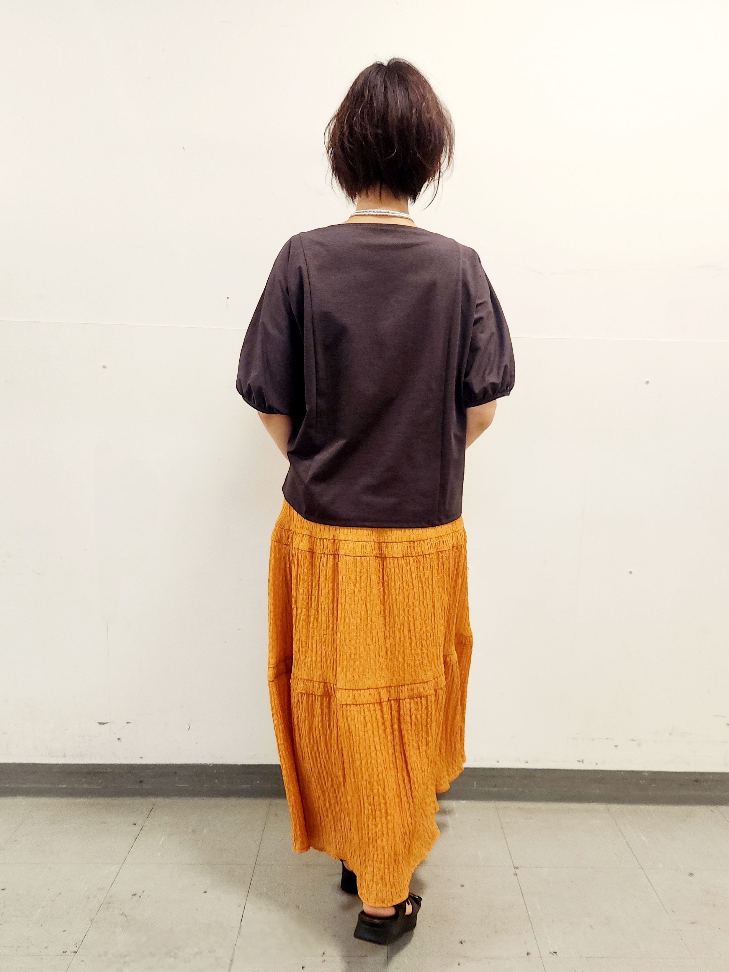 mayumayuさんの「Reflect｜【UVカット／接触冷感／吸水速乾】ギャザースリーブカットソー」を使ったコーディネート