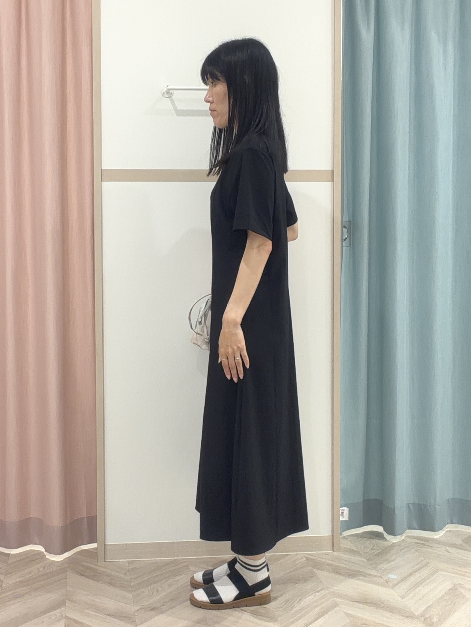 大西直穂さんの「SHOO･LA･RUE｜【S-LL/洗濯機可/セットアップ可】軽凛(かろりん) 切替ワンピース」を使ったコーディネート