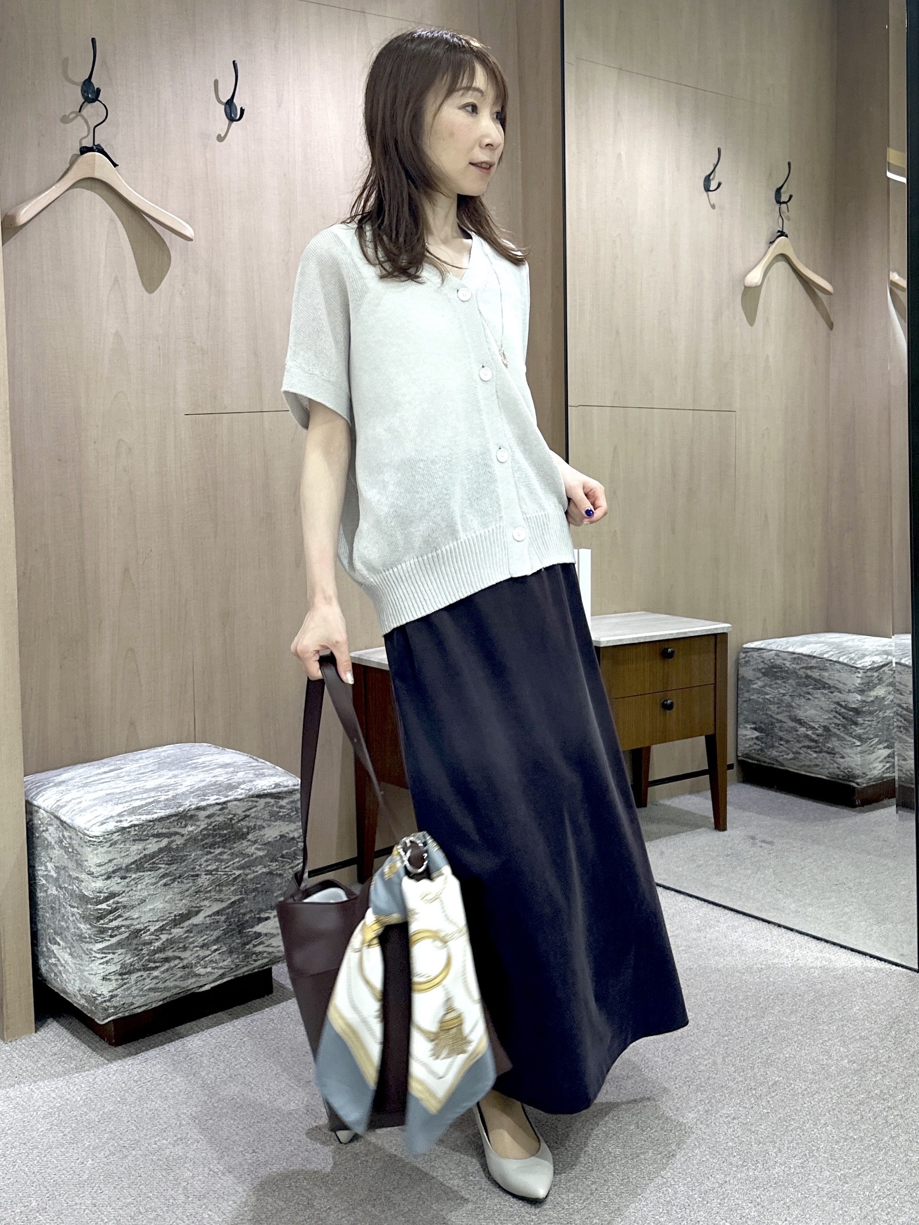 Miwaさんの「UNTITLED｜コットンリネンカーディガン」を使ったコーディネート