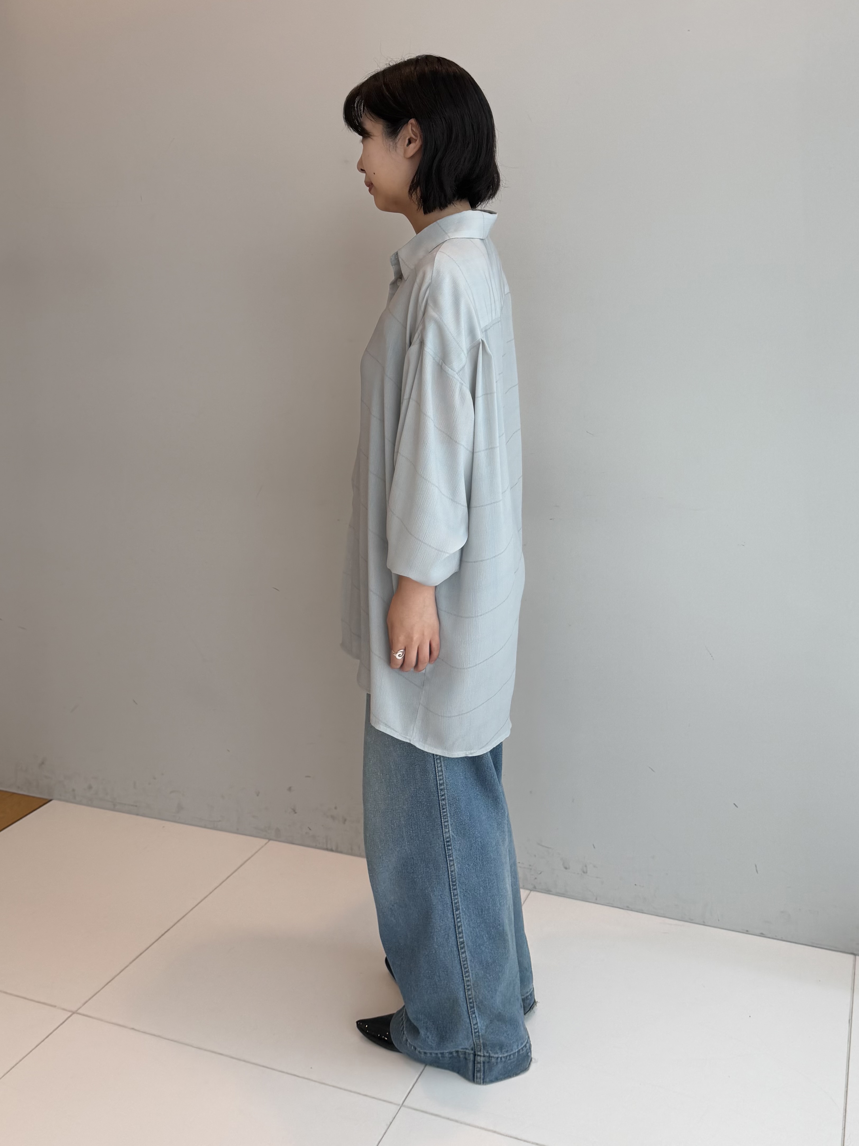 abeさんの「tk.TAKEO KIKUCHI｜【接触冷感】シアーチェックシャツ」を使ったコーディネート
