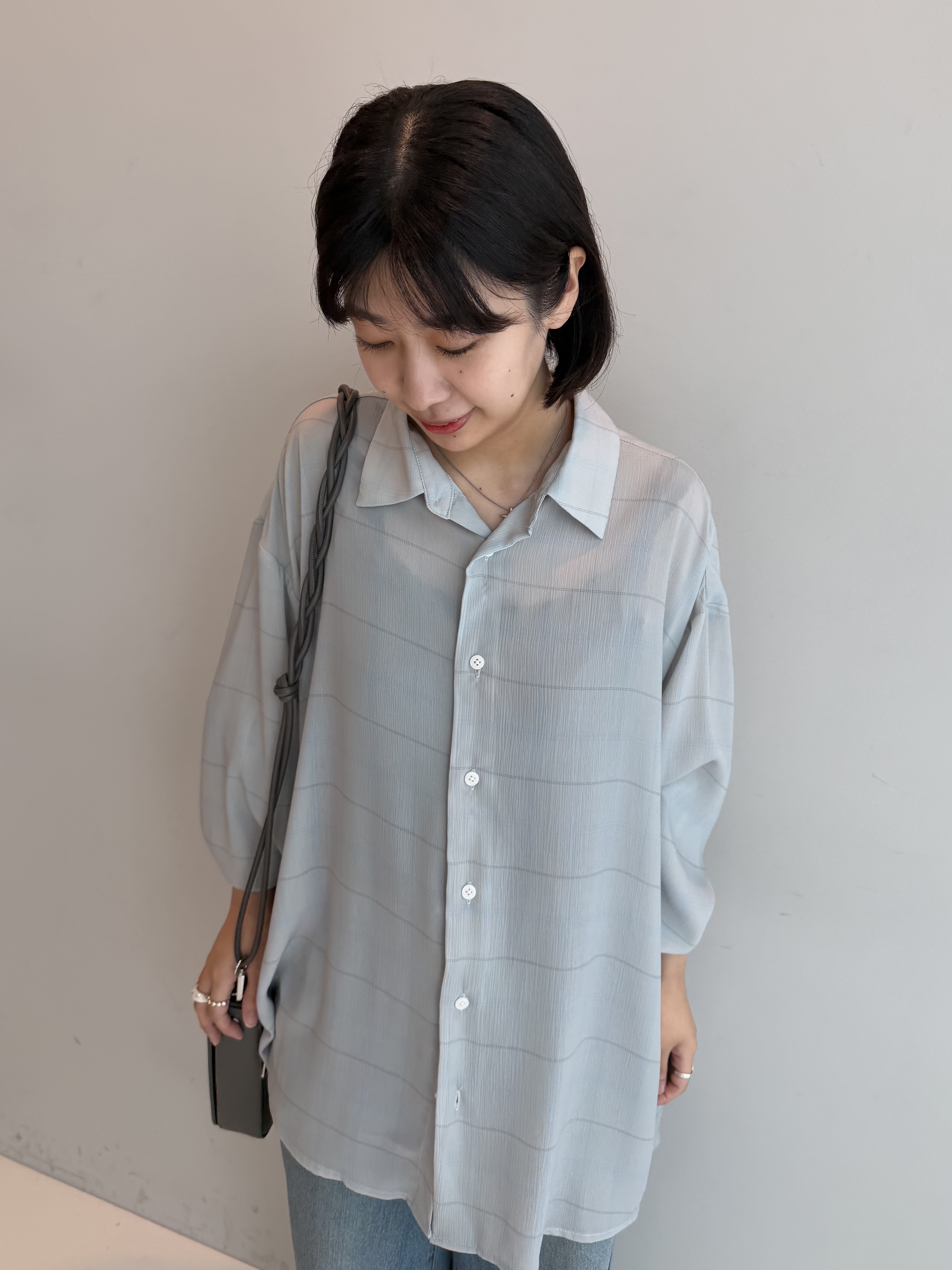abeさんの「tk.TAKEO KIKUCHI｜【接触冷感】シアーチェックシャツ」を使ったコーディネート