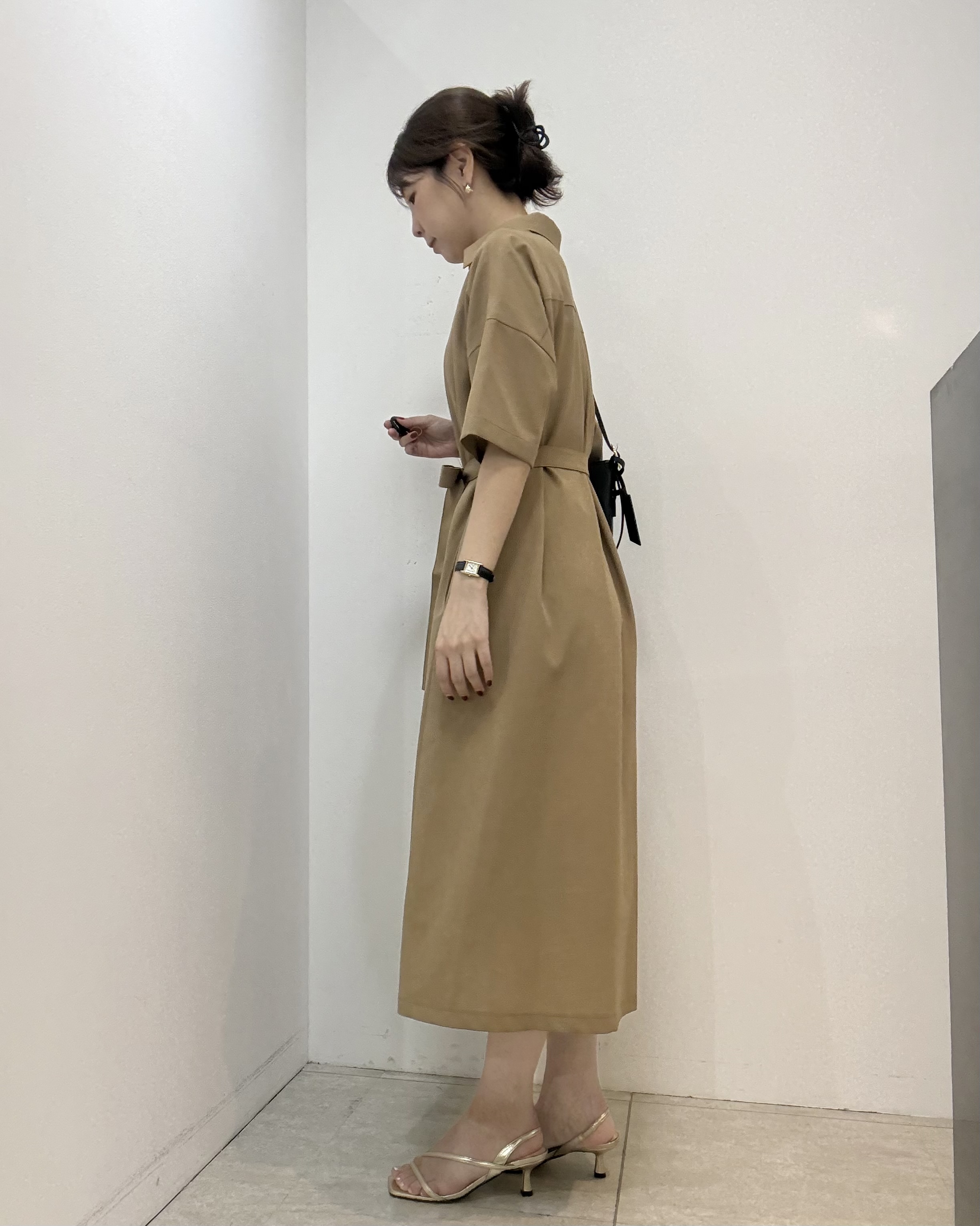 かなえさんの「UNTITLED｜【初秋も活躍/UVカット/接触冷感】エアリークールワンピース」を使ったコーディネート