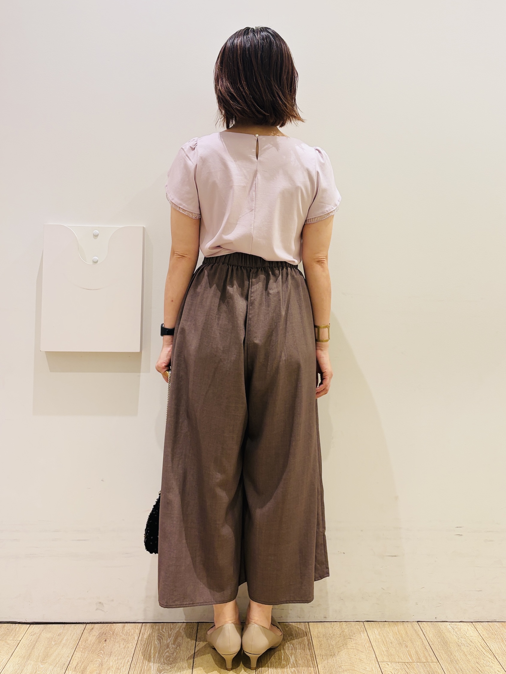 YUKOさんの「index｜【接触冷感／UVケア】ハートネックレースレイヤードトップス《洗濯機OK／6col》」を使ったコーディネート