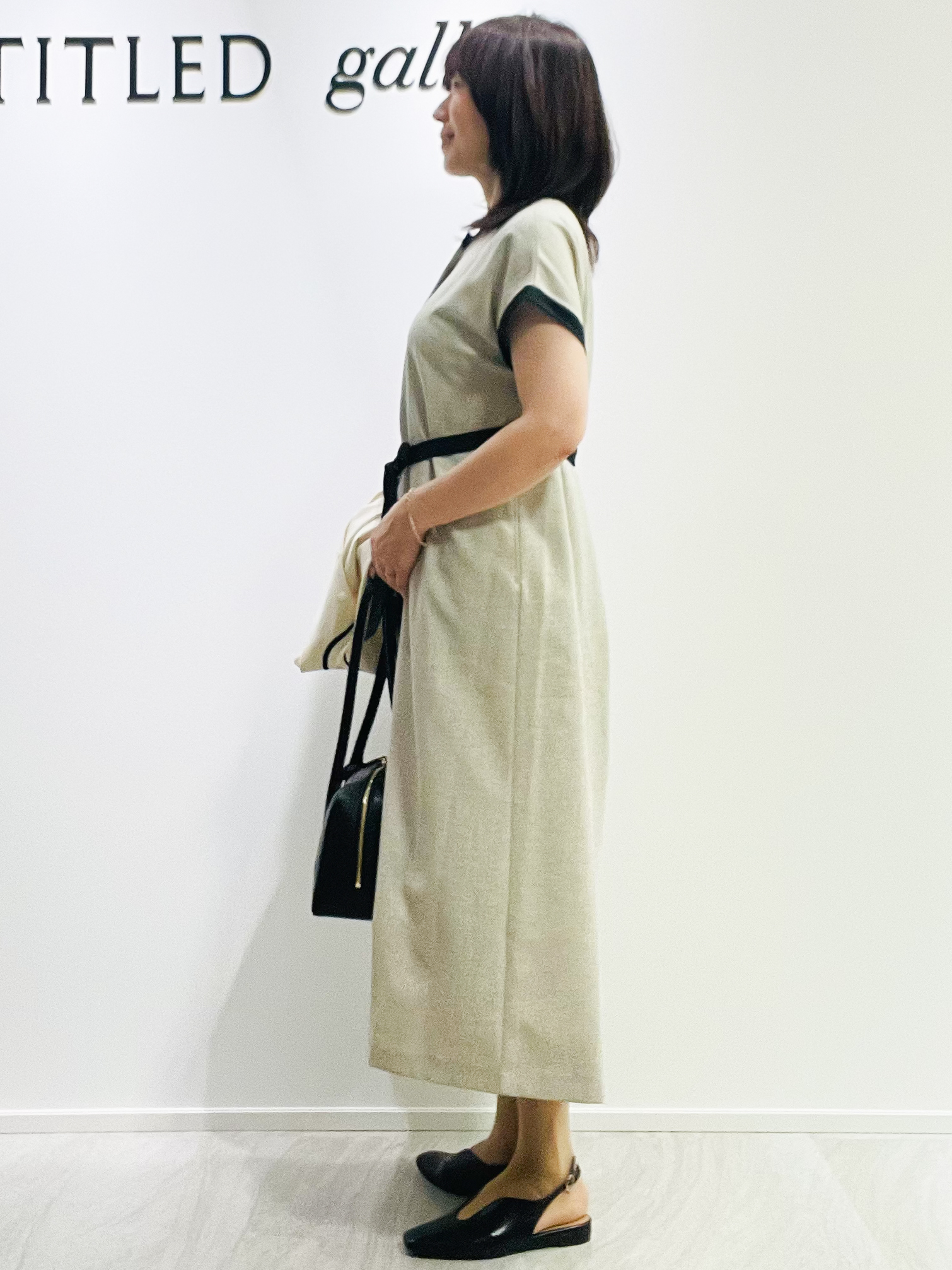 めいさんの「UNTITLED｜【接触冷感/UVカット/イージーケア】配色ラインワンピース」を使ったコーディネート