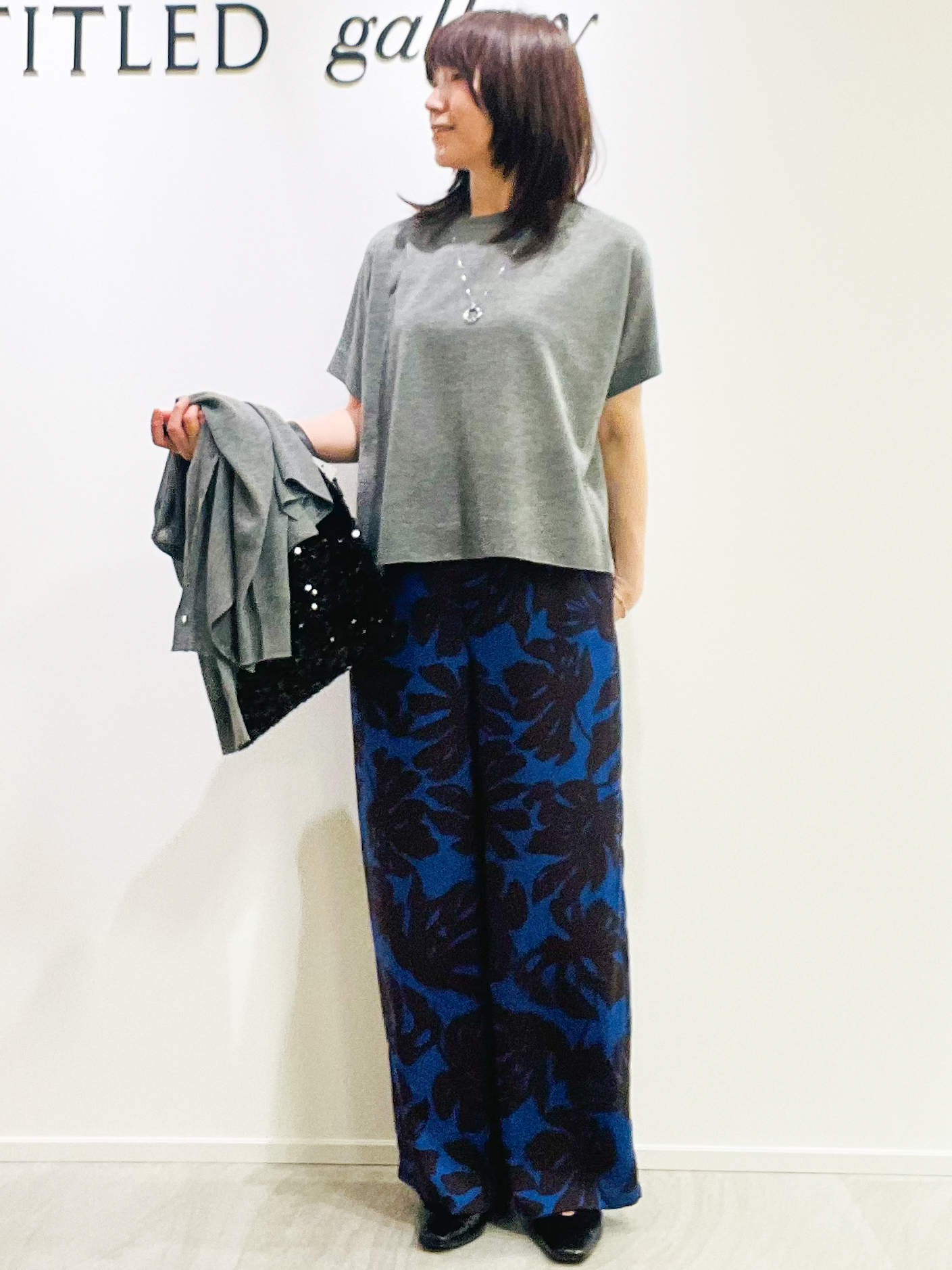 めいさんの「UNTITLED｜【アンサンブル可/品のある透け感】Tシャツ風ニットトップス」を使ったコーディネート