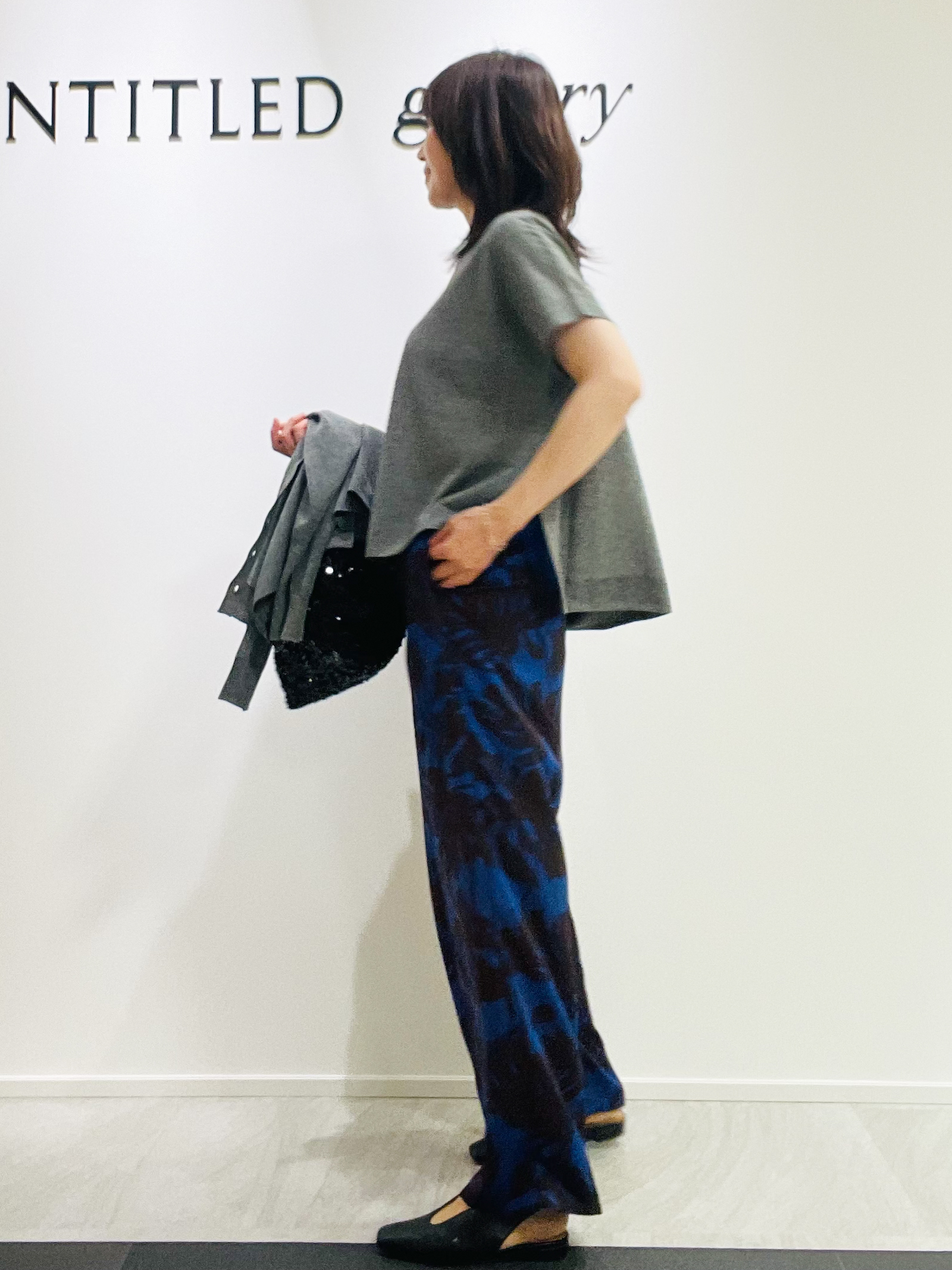 めいさんの「UNTITLED｜【アンサンブル可/品のある透け感】Tシャツ風ニットトップス」を使ったコーディネート