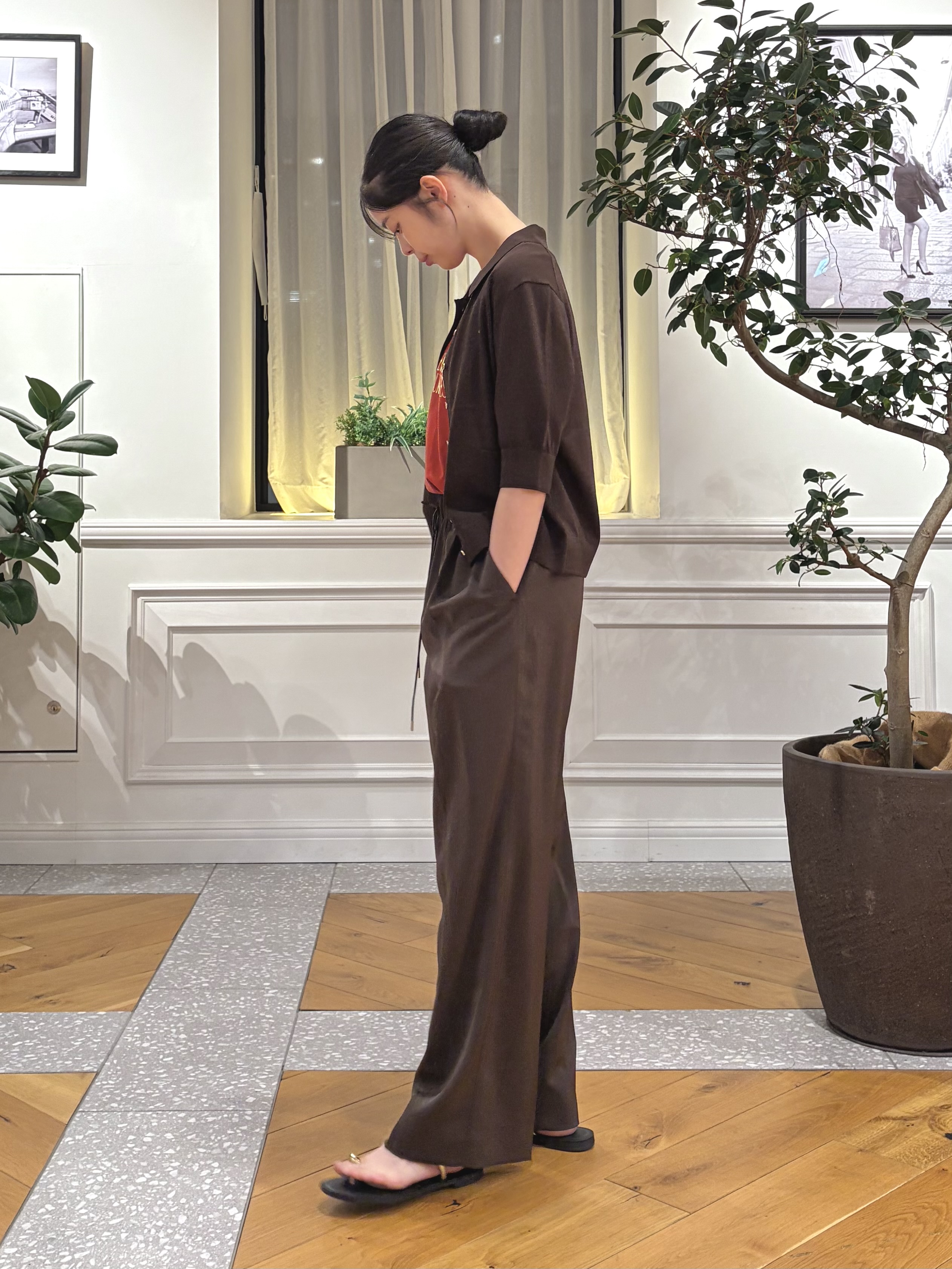 pupiさんの「DRESSTERIOR｜【接触冷感／UVカット】クールタッチ シャツカーディガン」を使ったコーディネート