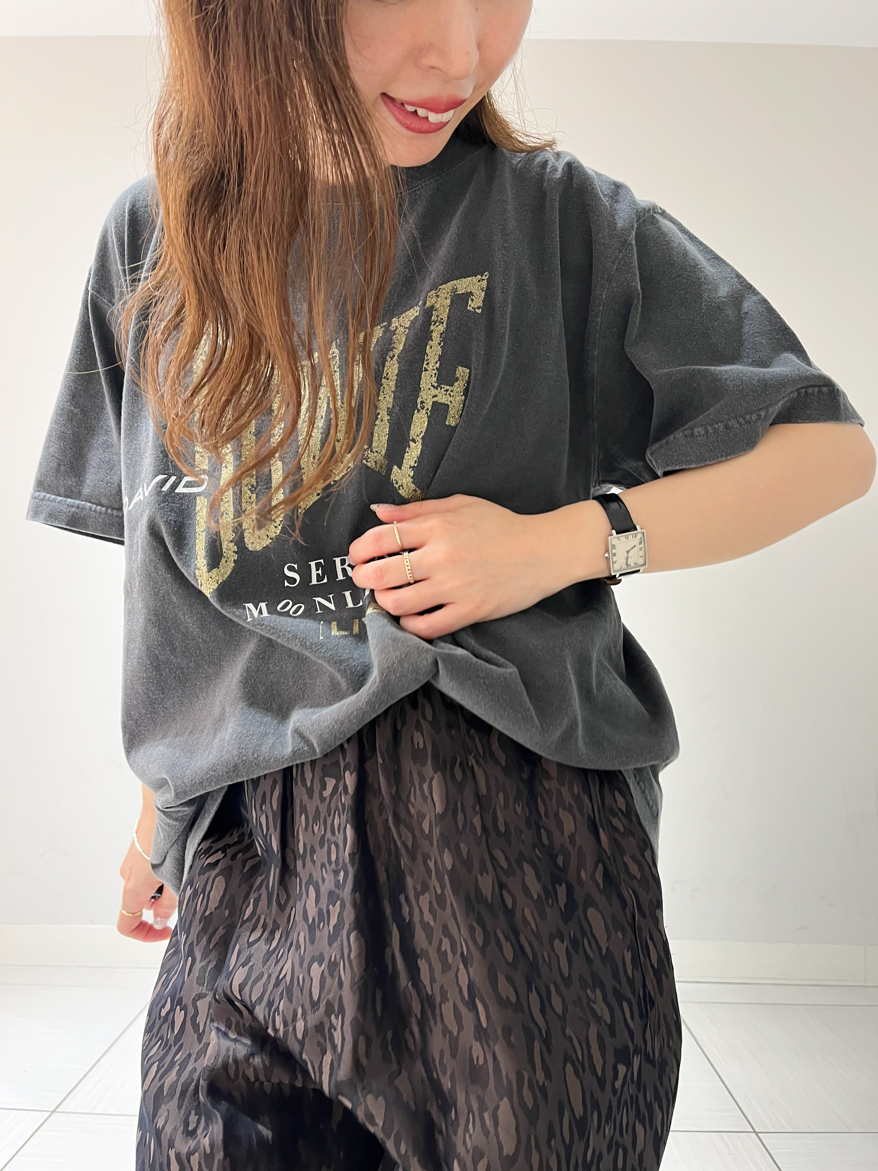 じゅんさんの「DRESSTERIOR｜◆GOOD ROCK SPEED（グッドロックスピード）DAIVD BOWIE Tシャツ」を使ったコーディネート