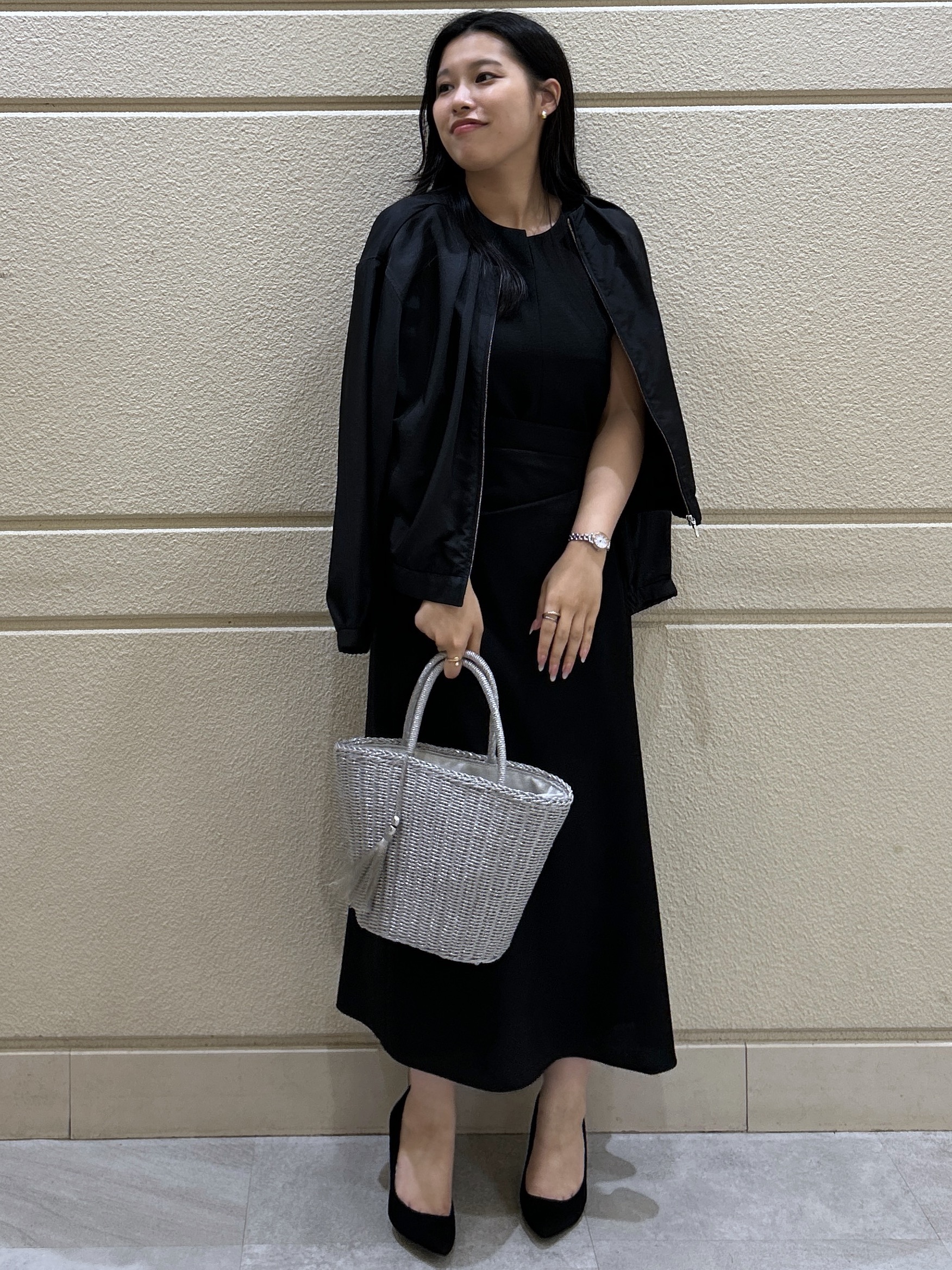 Momokaさんの「COUP DE CHANCE｜【手洗い可／軽量】ノーカラーブルゾン」を使ったコーディネート