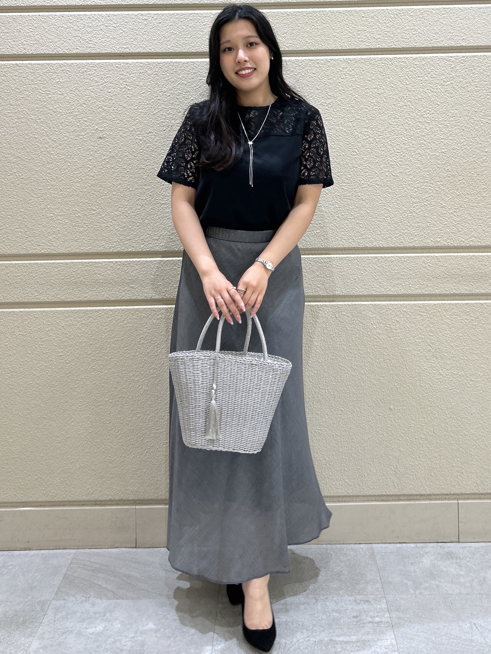 Momokaさんの「COUP DE CHANCE｜【手洗い可／日本製】ラッセルレースプルオーバー」を使ったコーディネート
