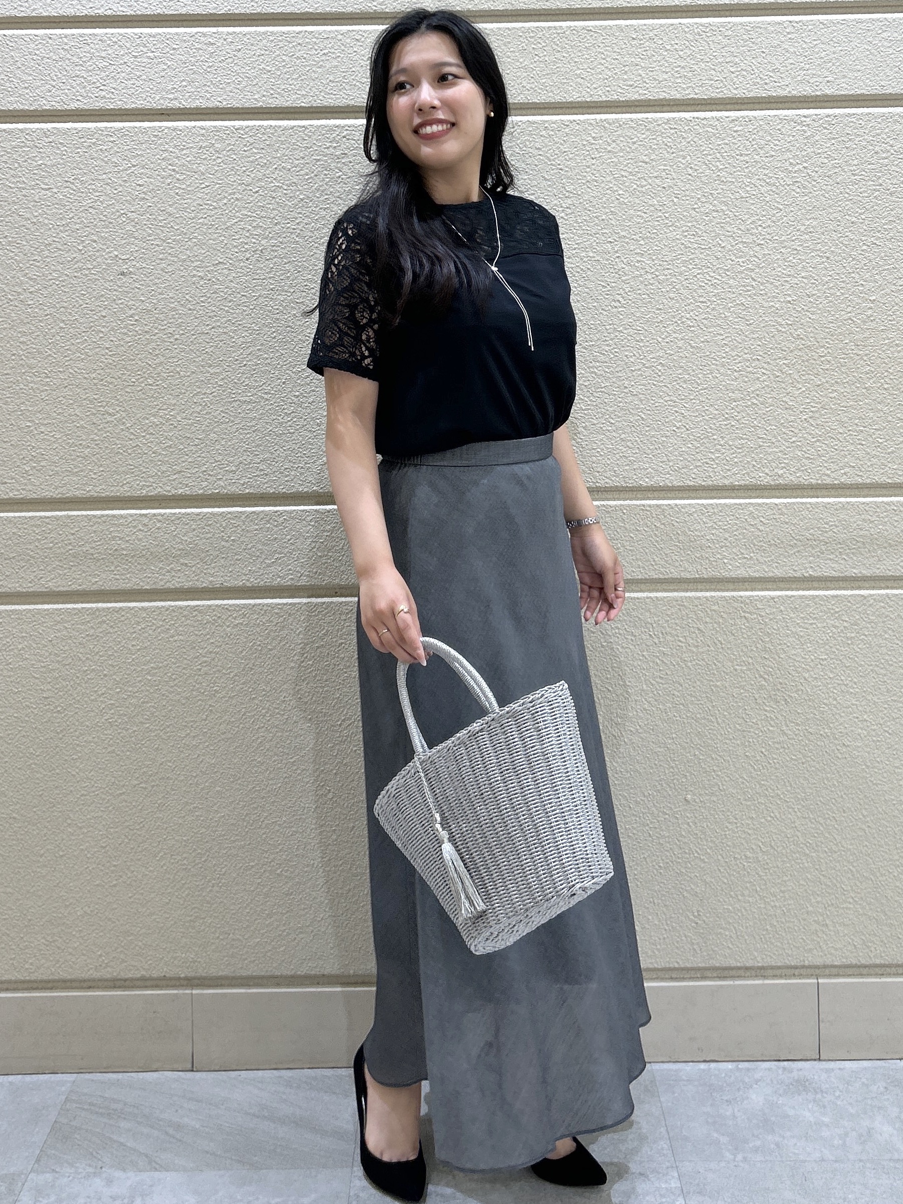 Momokaさんの「COUP DE CHANCE｜【手洗い可／日本製】ラッセルレースプルオーバー」を使ったコーディネート