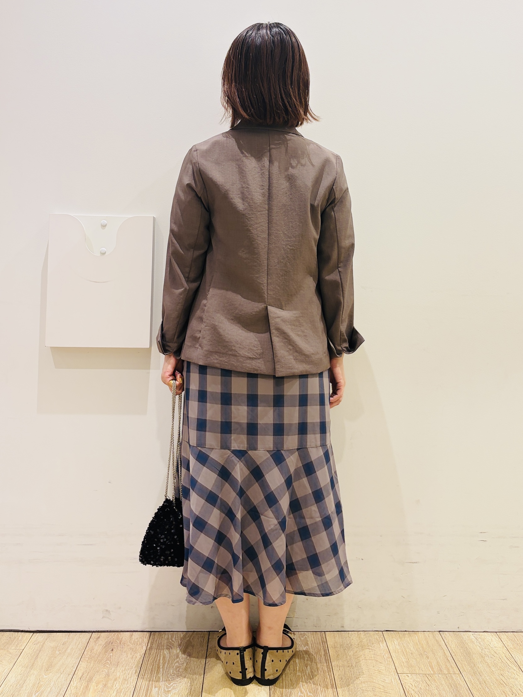 YUKOさんの「index｜《再入荷》ダブルブレストテーラードジャケット【接触冷感／吸水速乾／イージーアイロン／防シワ／洗濯機O」を使ったコーディネート