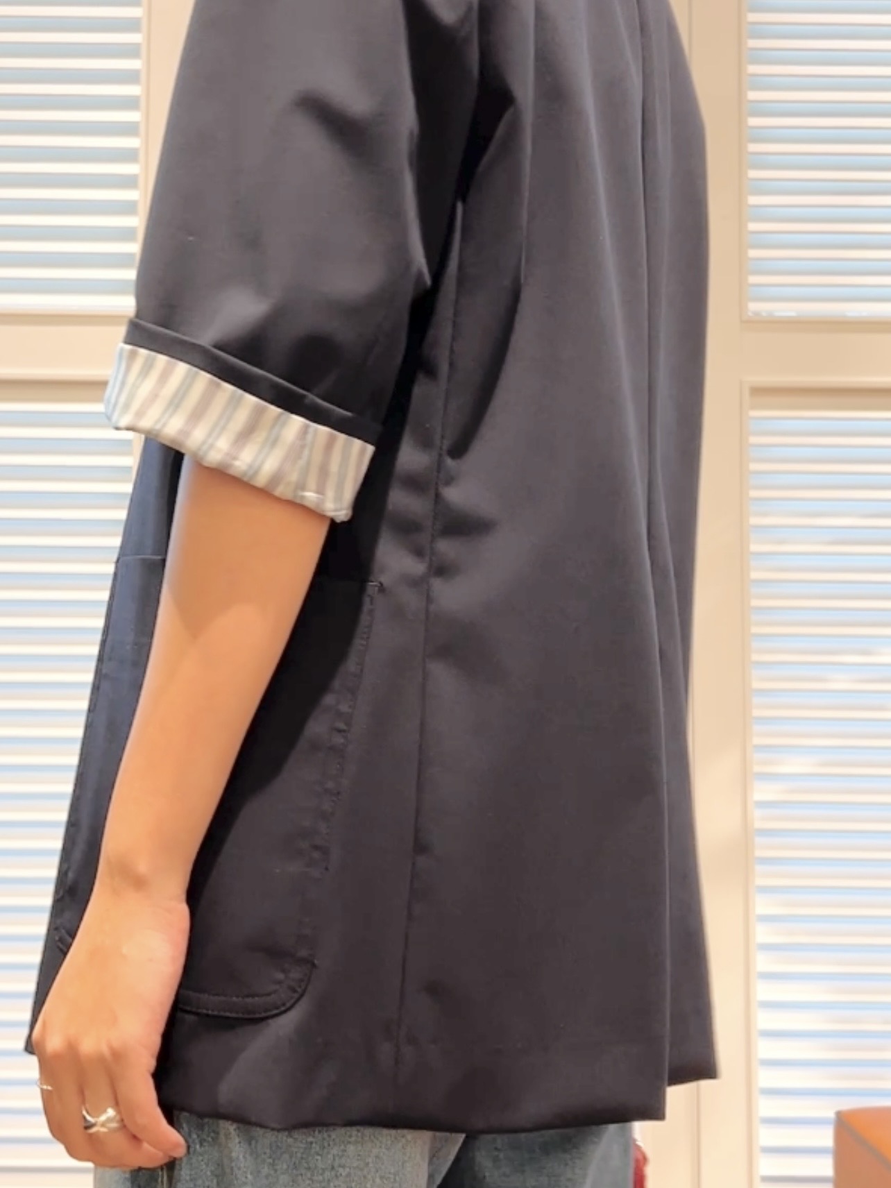 OCHIAIさんの「DRESSTERIOR｜【接触冷感/セットアップ可】 2WAYストレッチスリークオータージャケット」を使ったコーディネート
